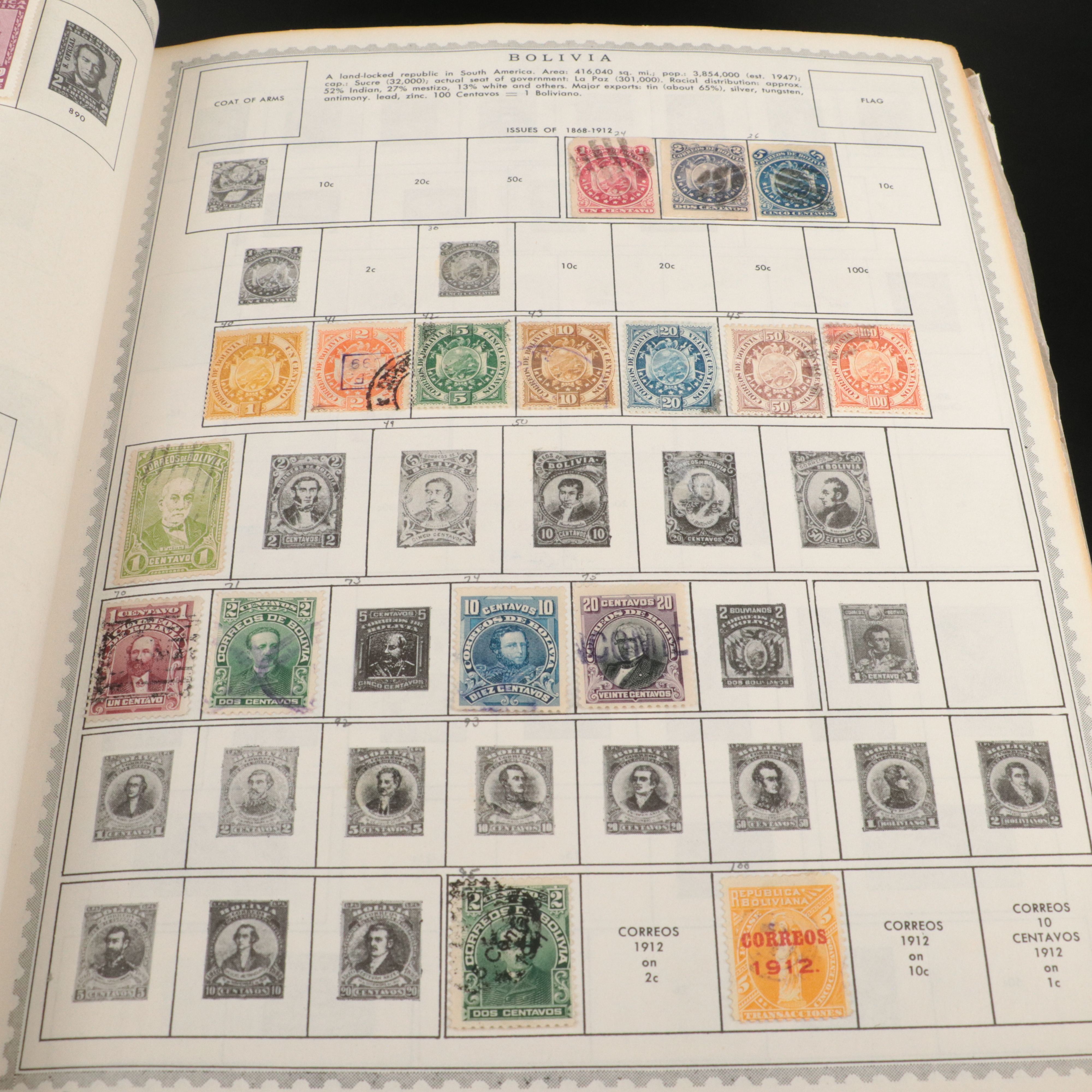 "The New World Wide Postage Stamp Album" Antique to Vintage World Stamps