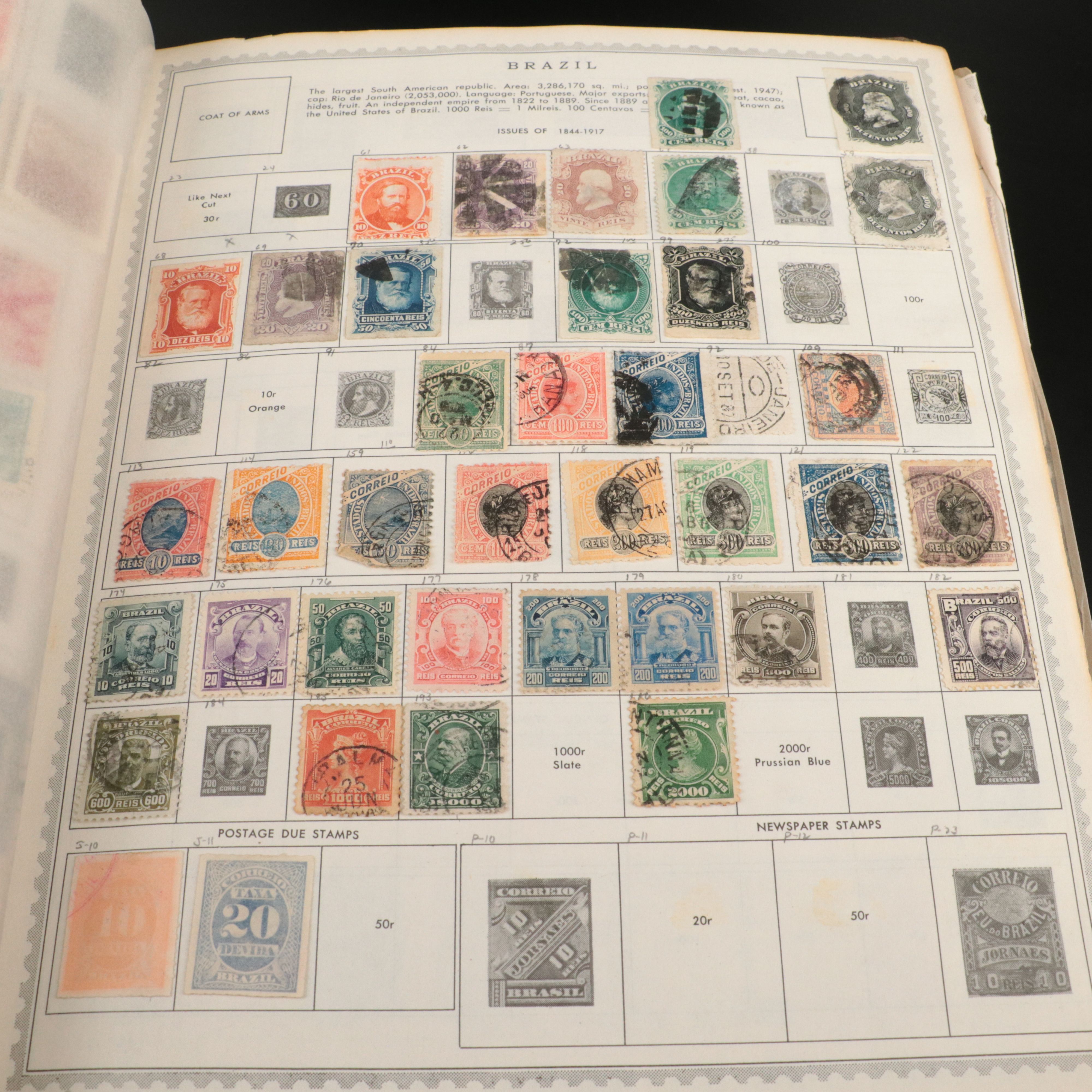 "The New World Wide Postage Stamp Album" Antique to Vintage World Stamps