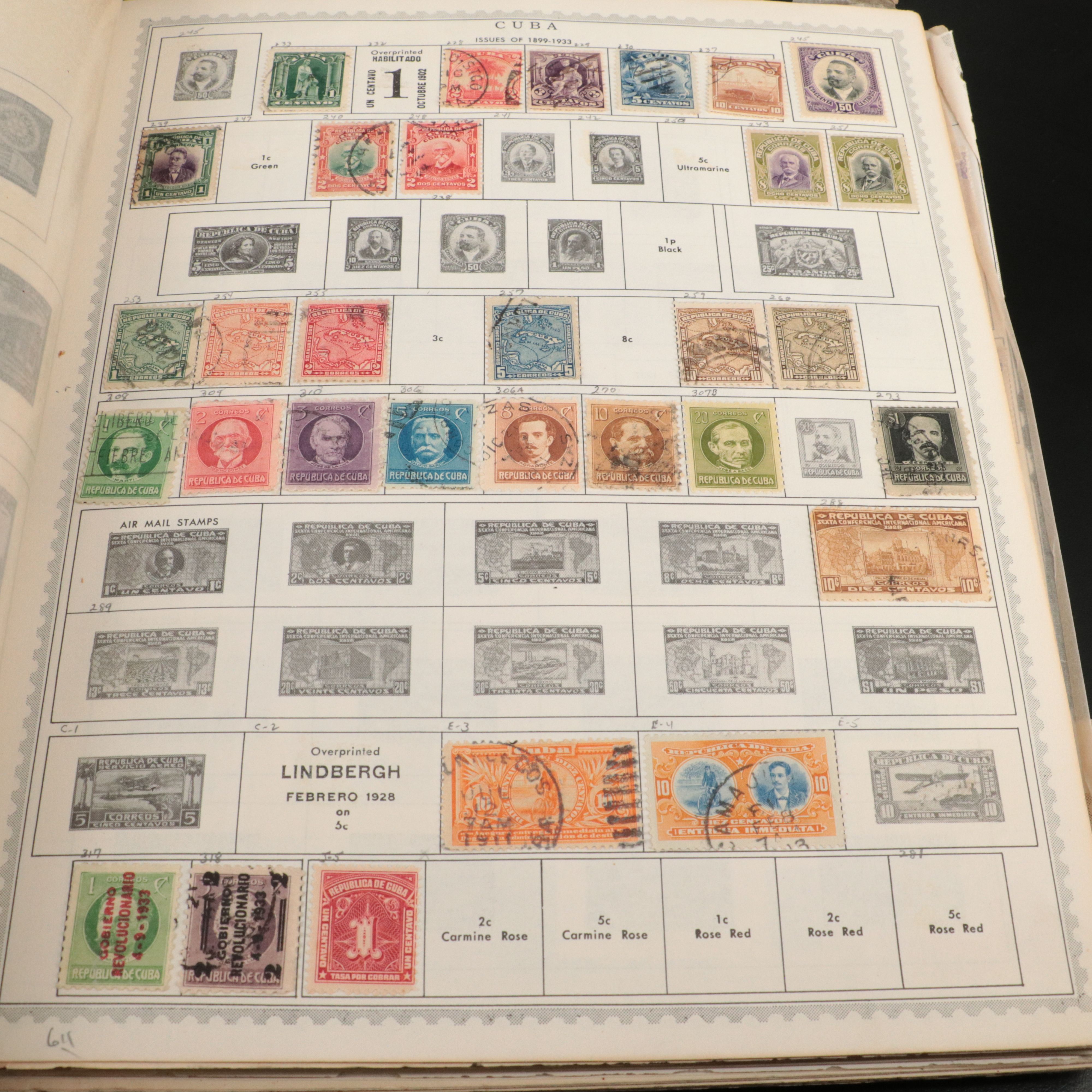 "The New World Wide Postage Stamp Album" Antique to Vintage World Stamps