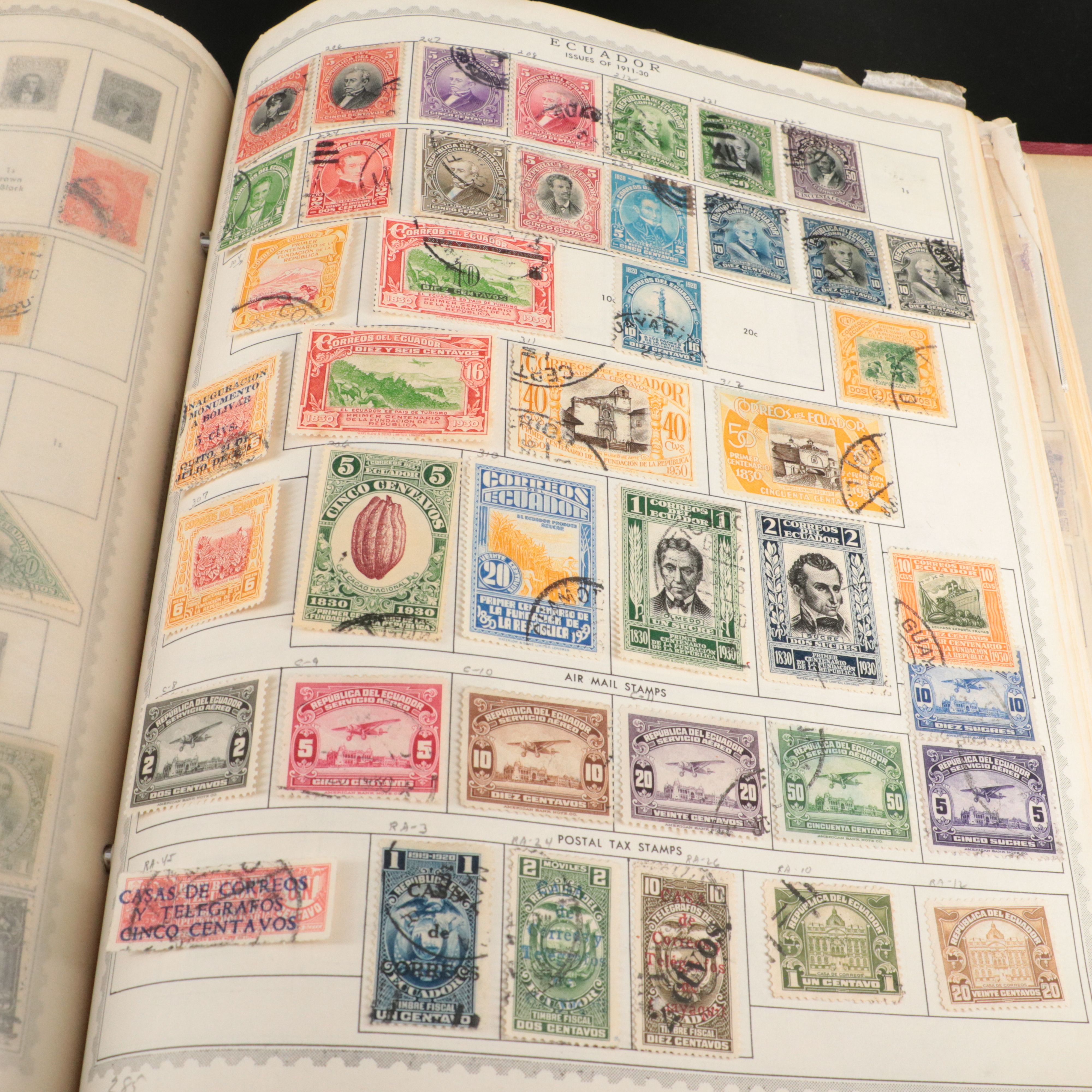 "The New World Wide Postage Stamp Album" Antique to Vintage World Stamps