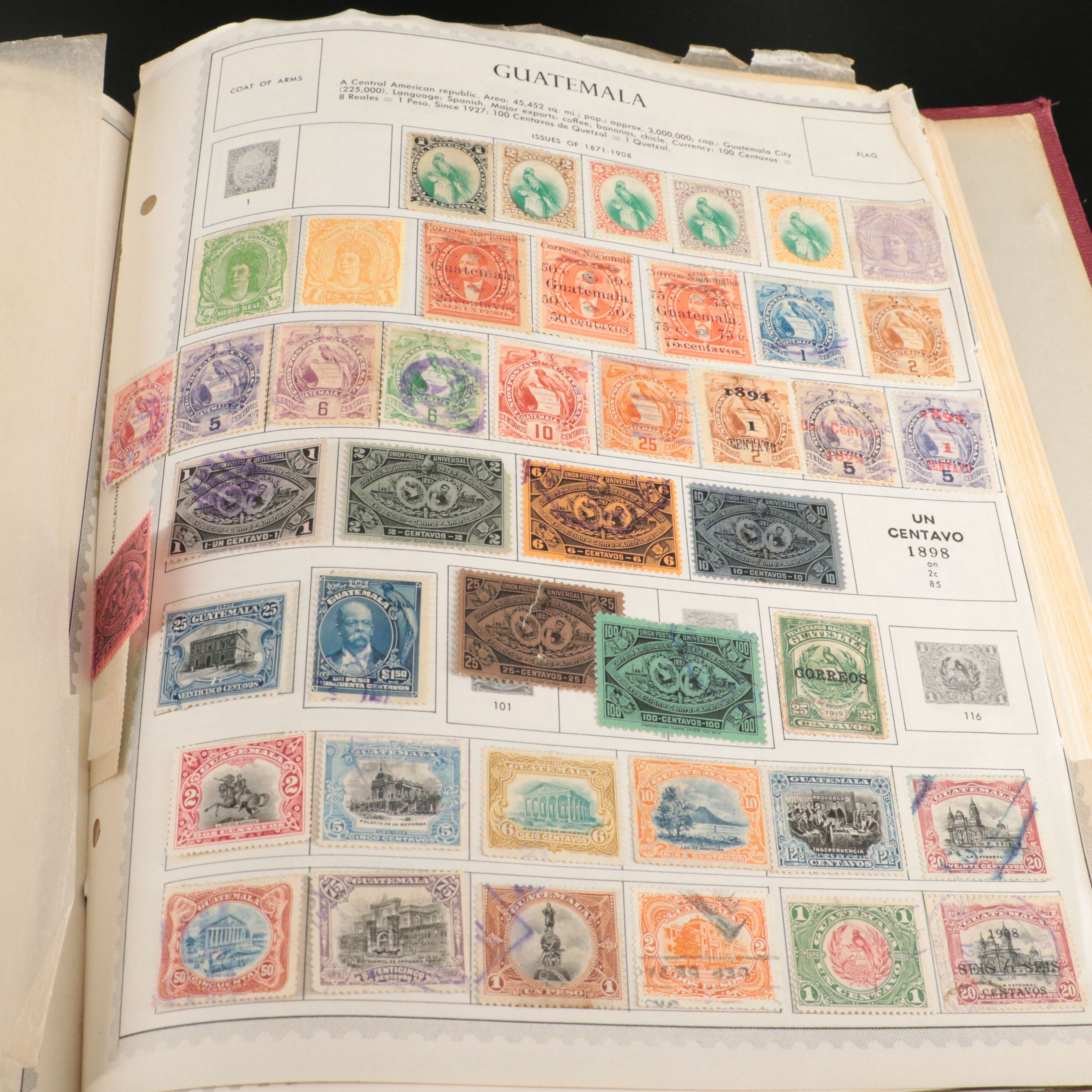 "The New World Wide Postage Stamp Album" Antique to Vintage World Stamps