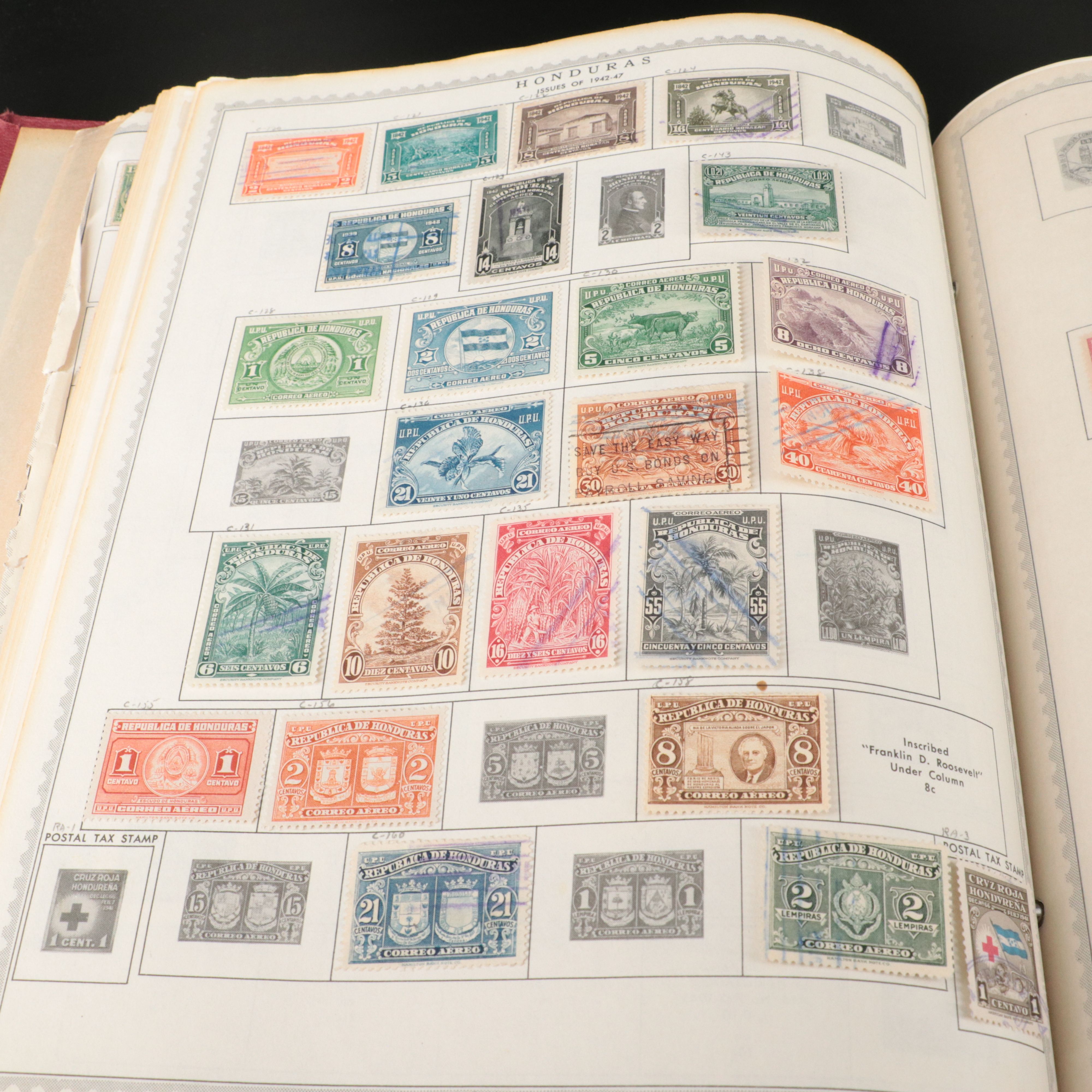 "The New World Wide Postage Stamp Album" Antique to Vintage World Stamps