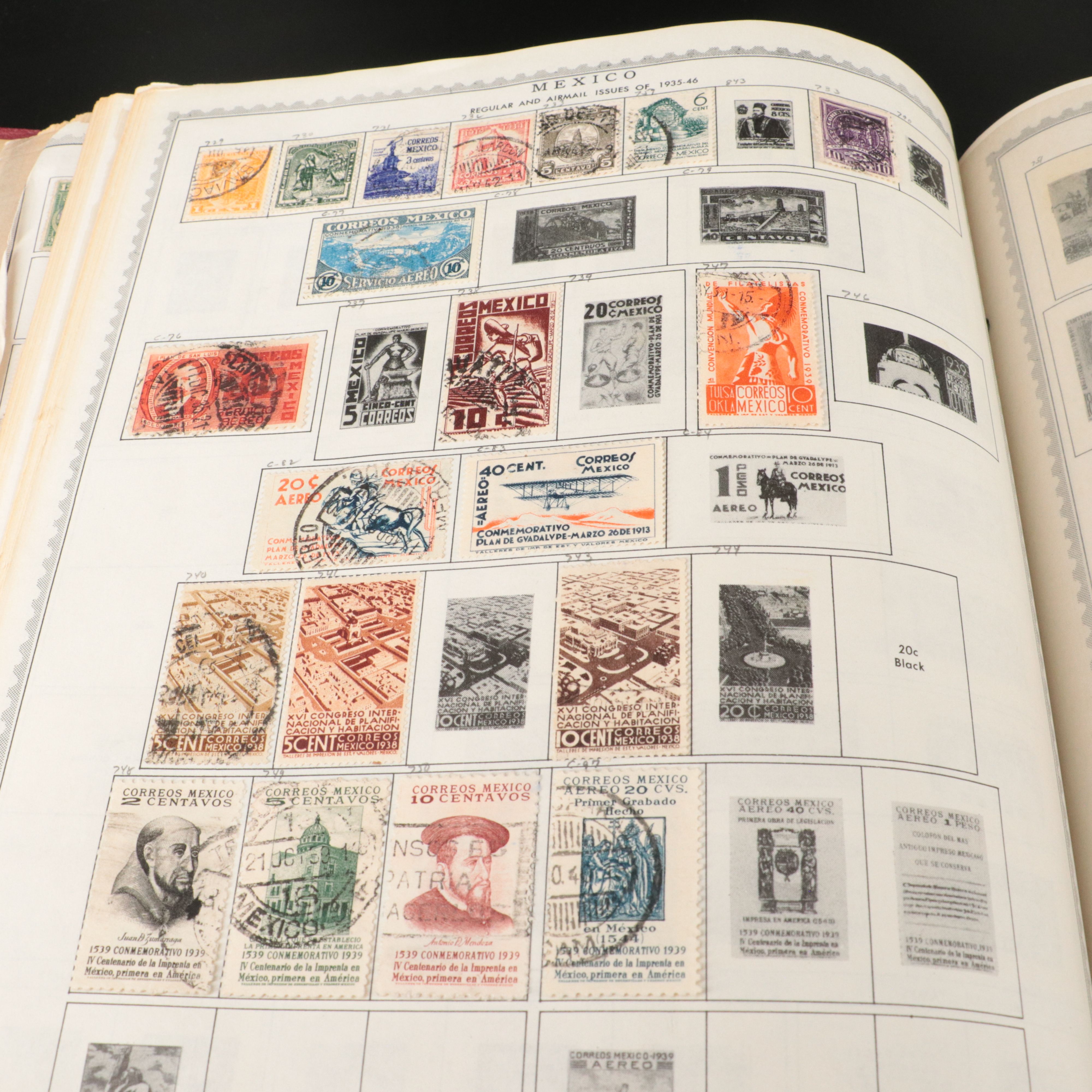 "The New World Wide Postage Stamp Album" Antique to Vintage World Stamps