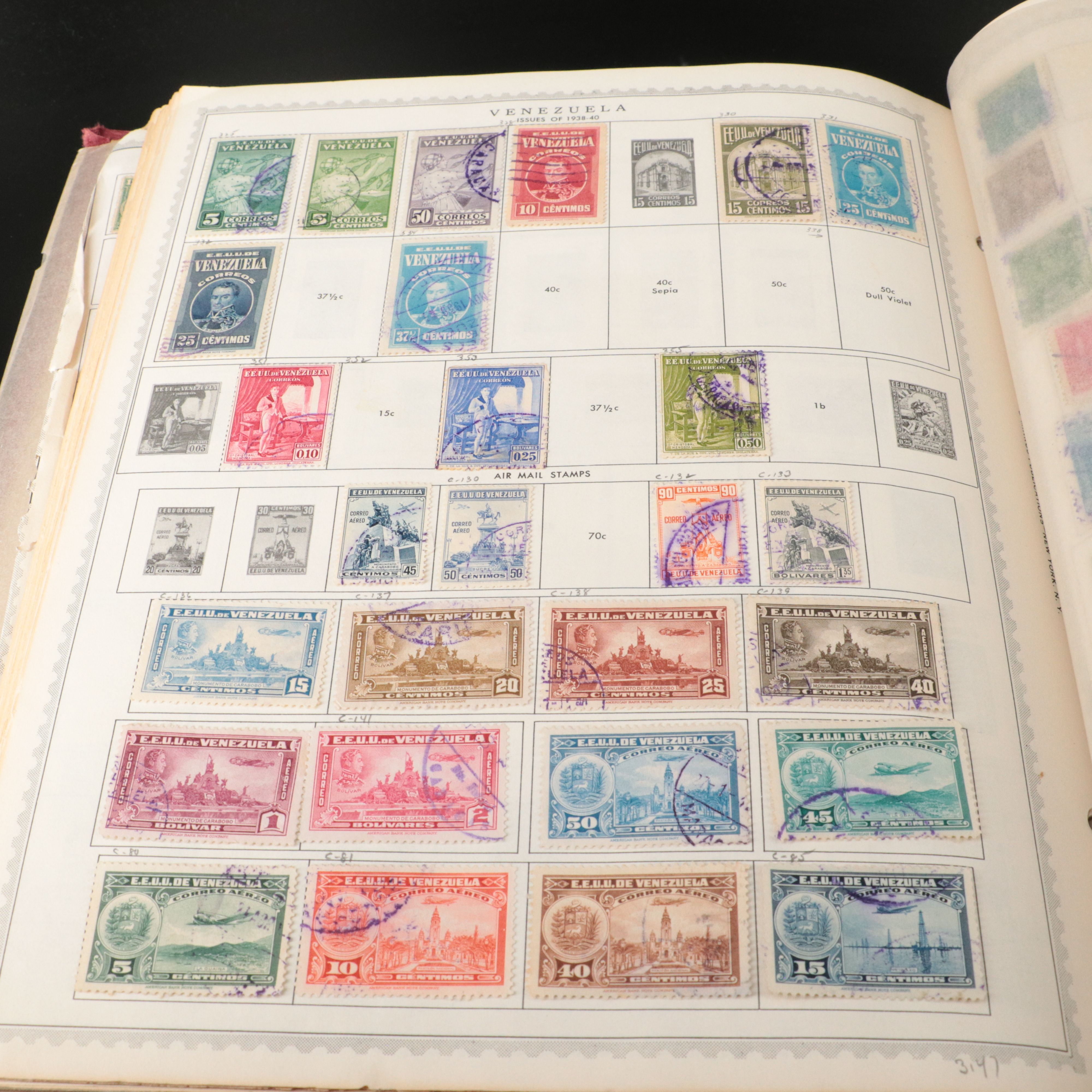 "The New World Wide Postage Stamp Album" Antique to Vintage World Stamps