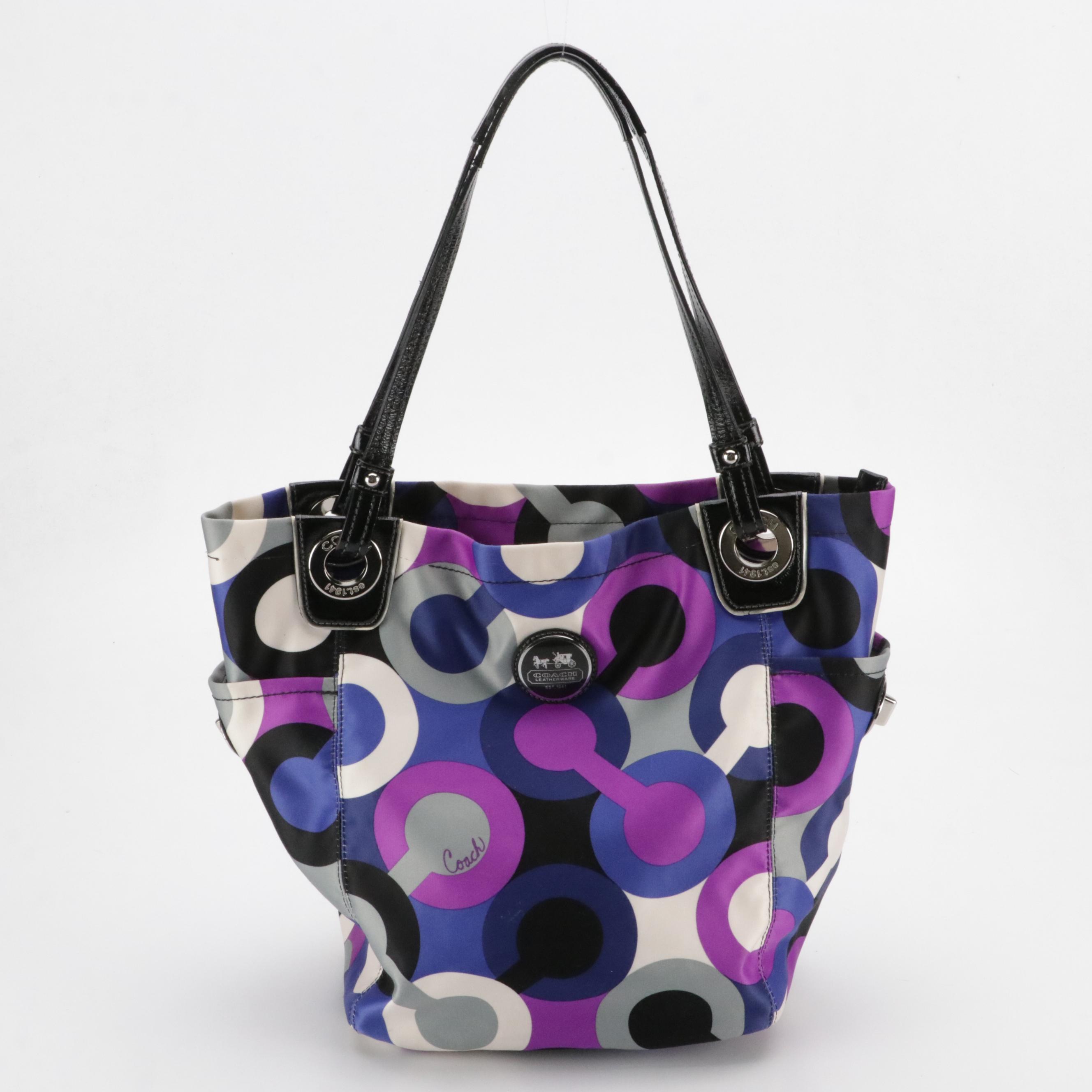 Kate Spade Wrapping Party Gift Box Bag, Coach Alex Purple OP Art Tote, Crossbody