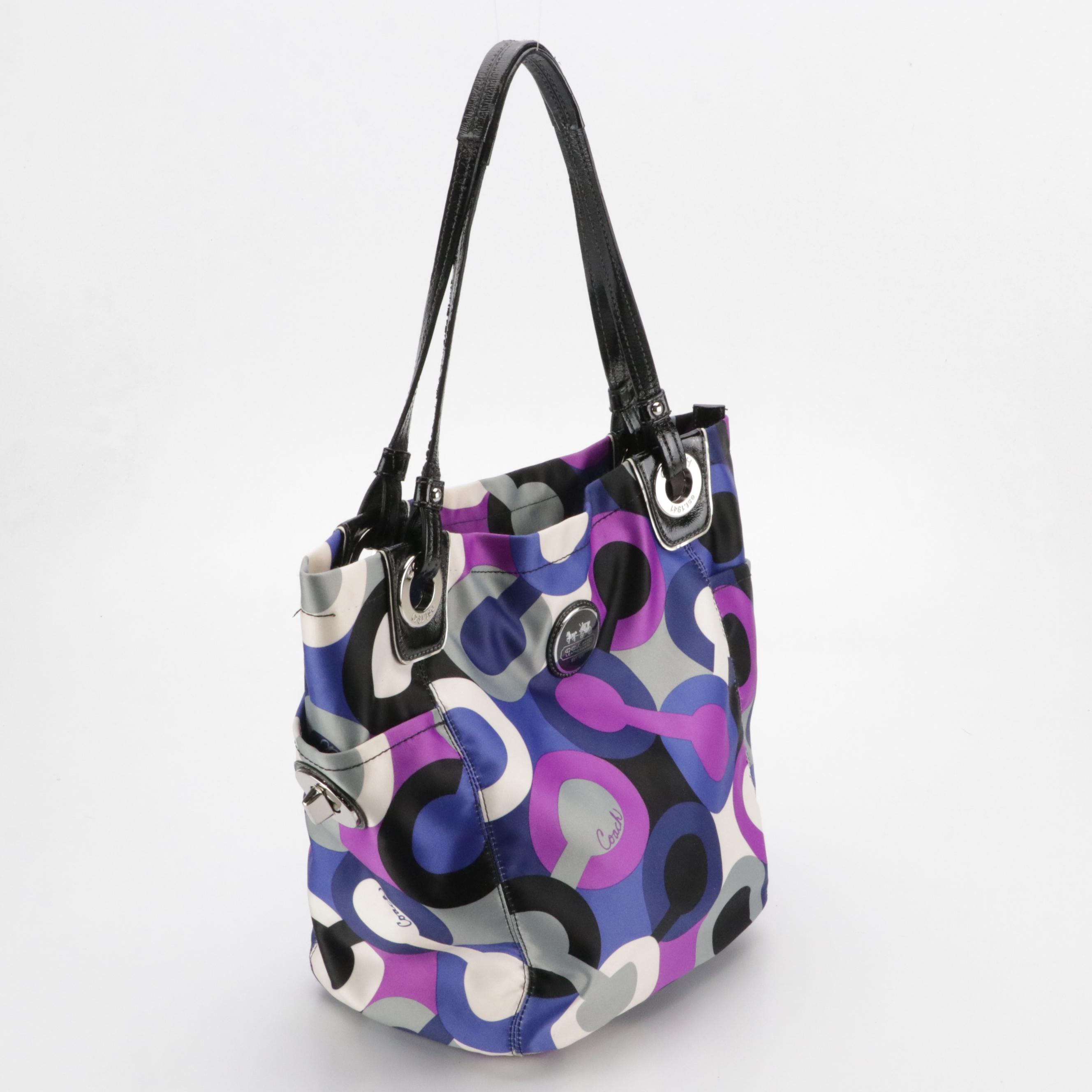 Kate Spade Wrapping Party Gift Box Bag, Coach Alex Purple OP Art Tote, Crossbody