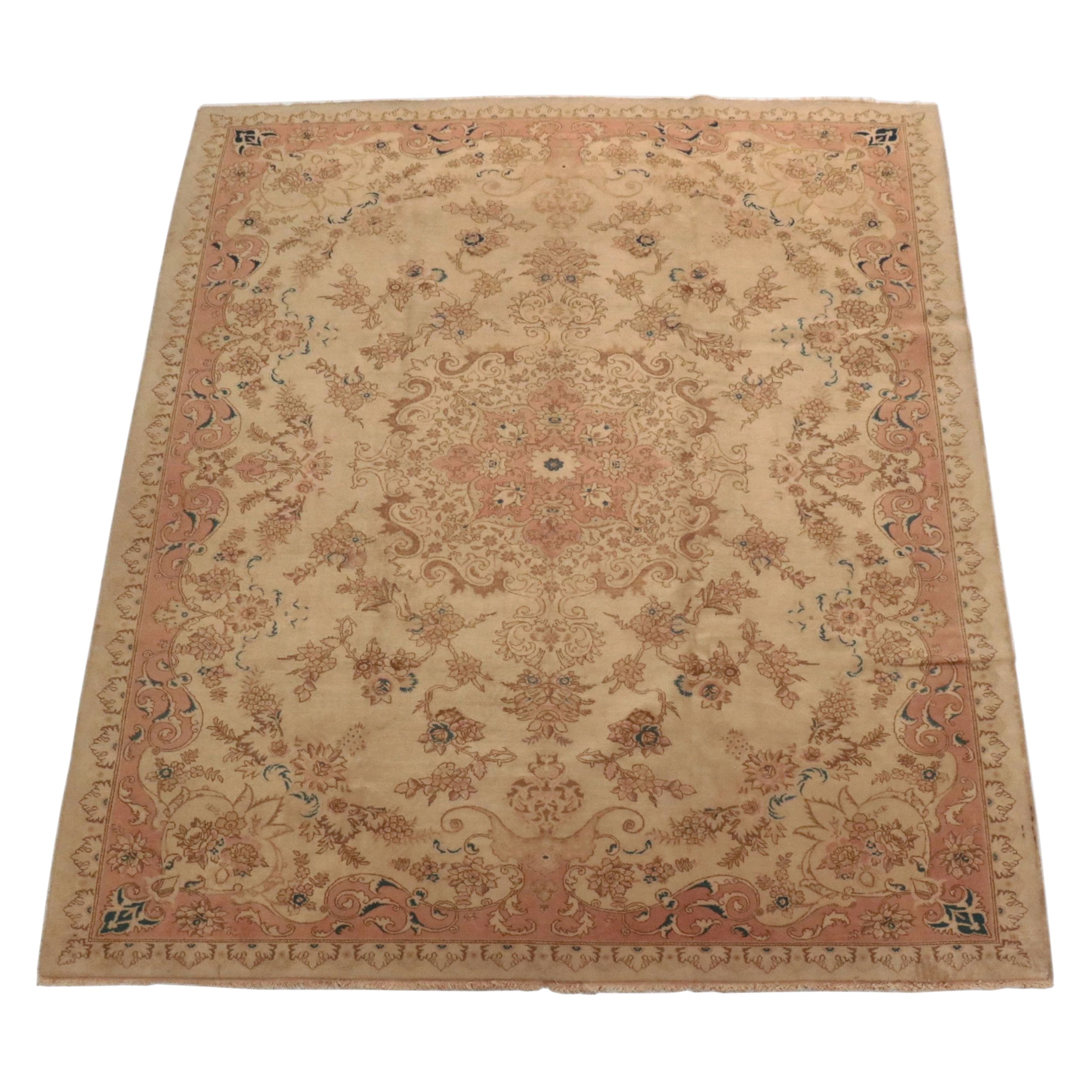9'9 x 13'1 Hand-Knotted Persian Tabriz Room Sized Rug