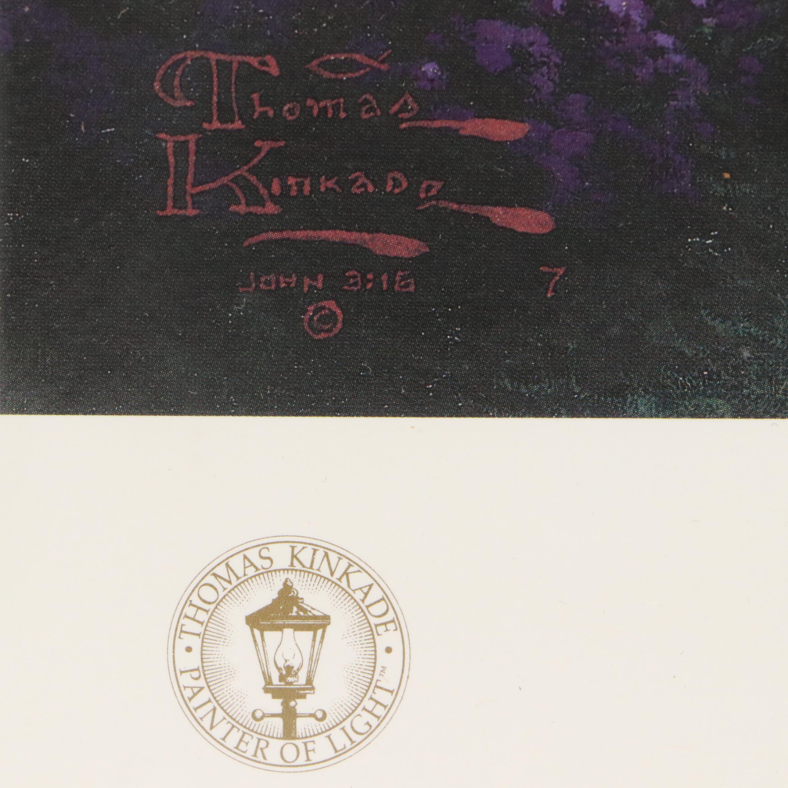 Thomas Kinkade Offset Lithograph "Hillwater Bridge: Sweetwater Gardens I"