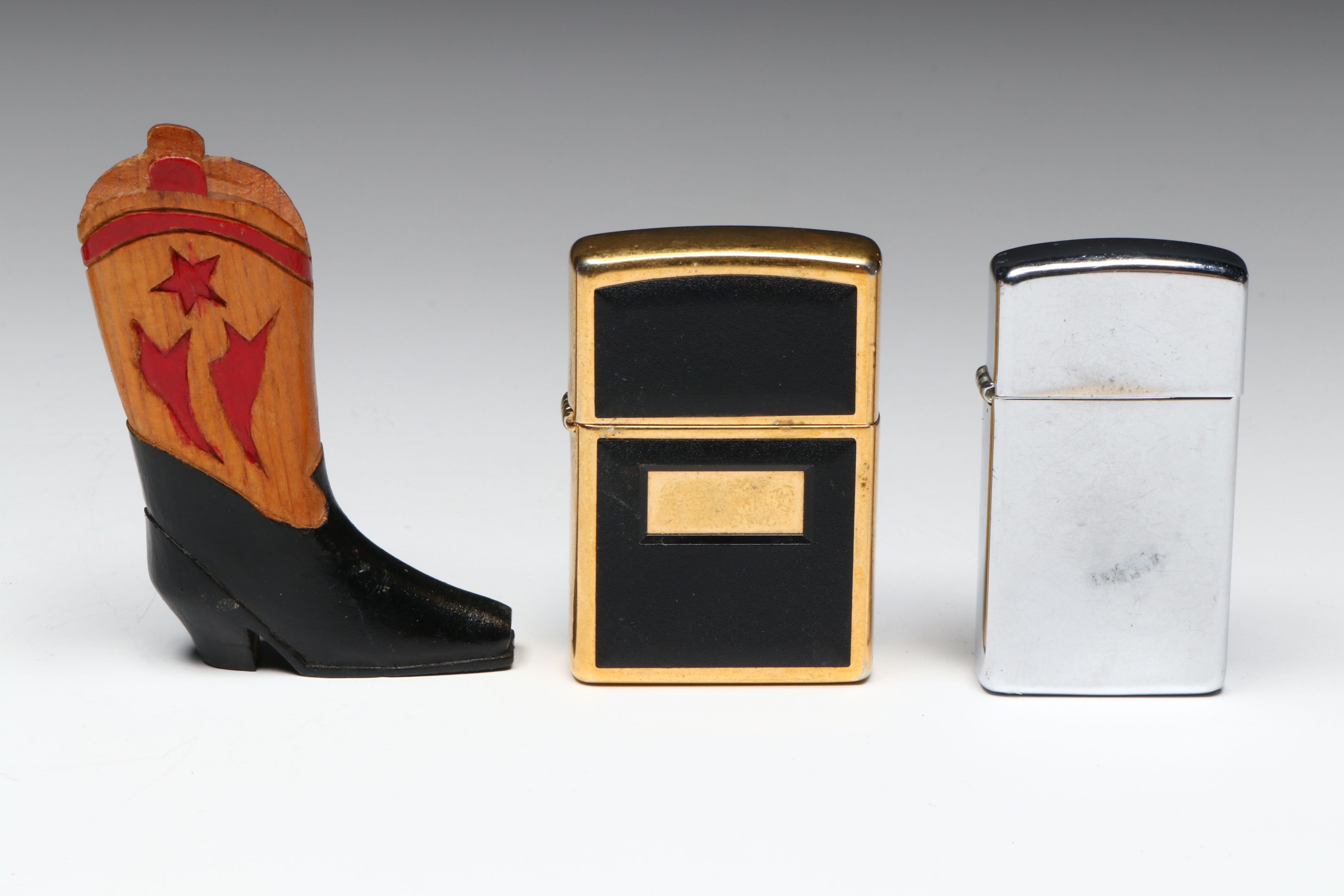 Ronson "Whirlwind" and Other Zippo Lighters with Pocket Knives and More Décor