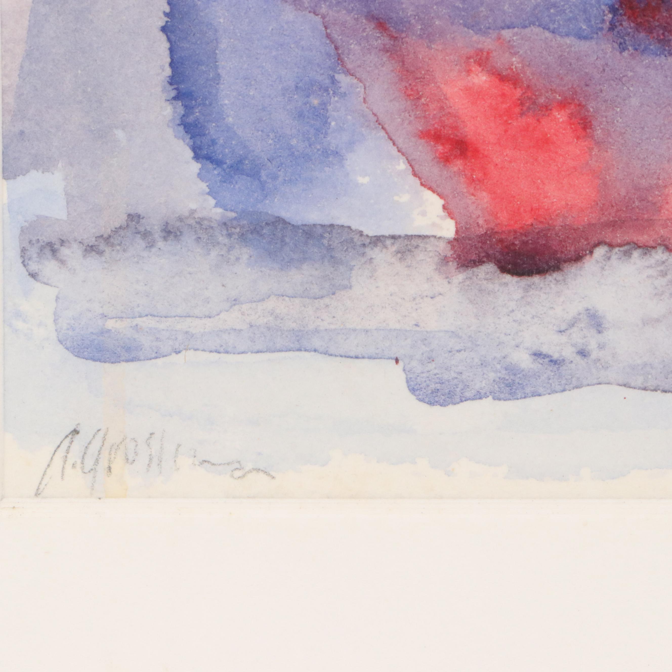 Still Life Watercolor Painting of Table Setting