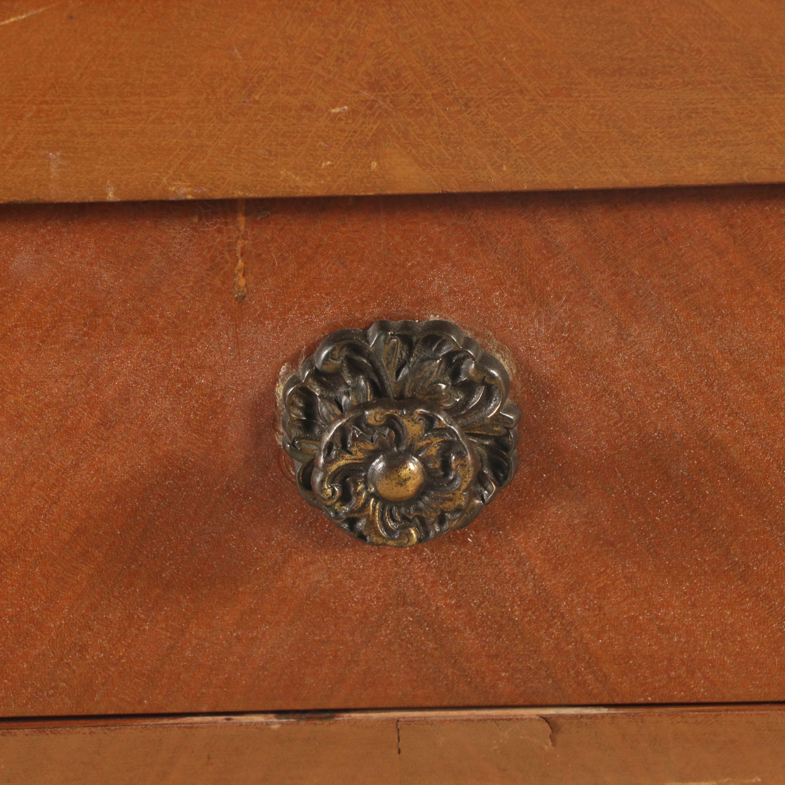 Biedermeier Walnut Four-Drawer Chest