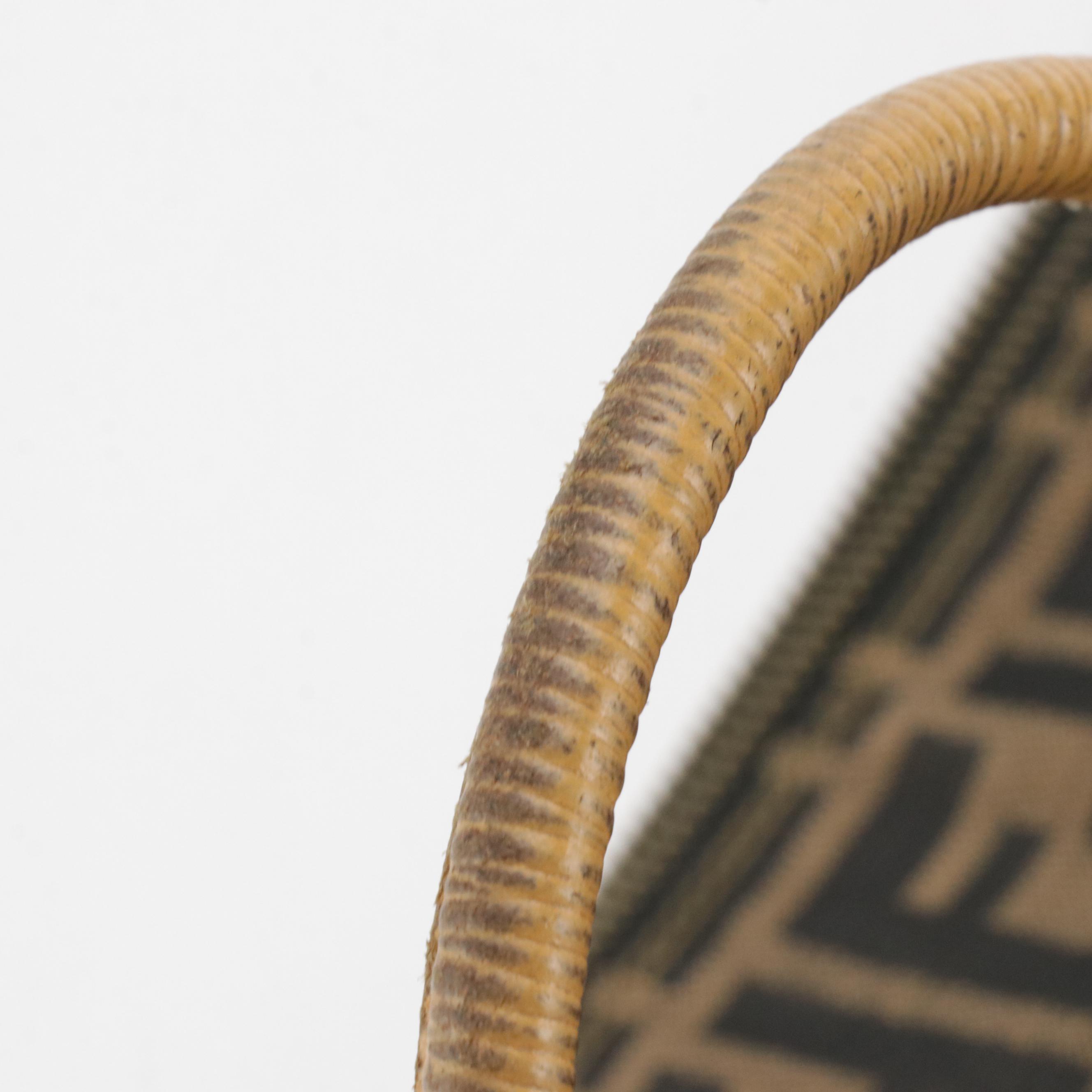 Fendi Vintage Travel Bag in Zucca Jacquard Canvas and Textured Leather Trim