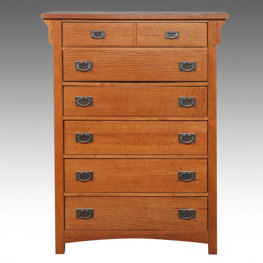 Mission Style Oak Chest of Drawers