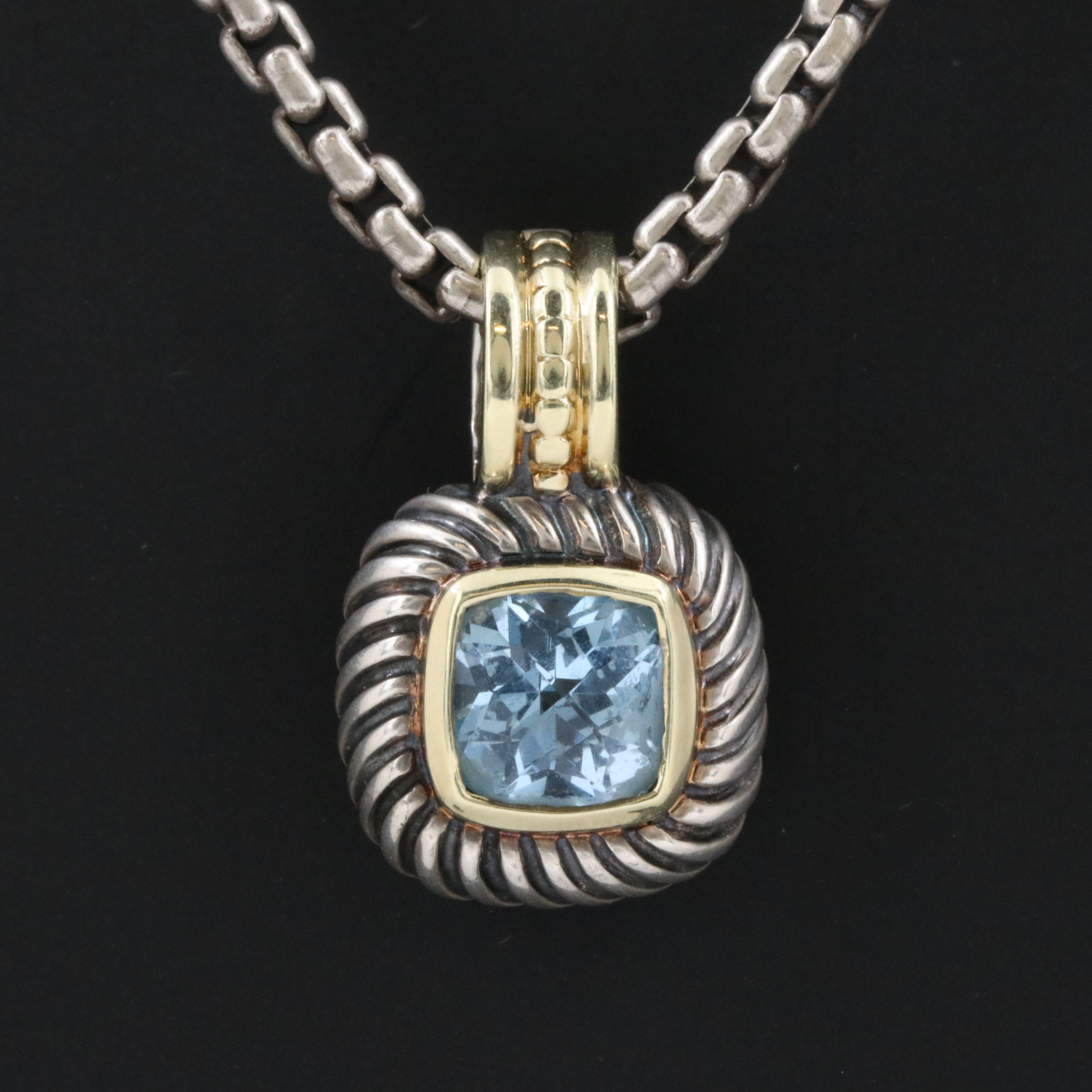 David Yurman Albion Enhancer Pendant Necklace with 14K Accents