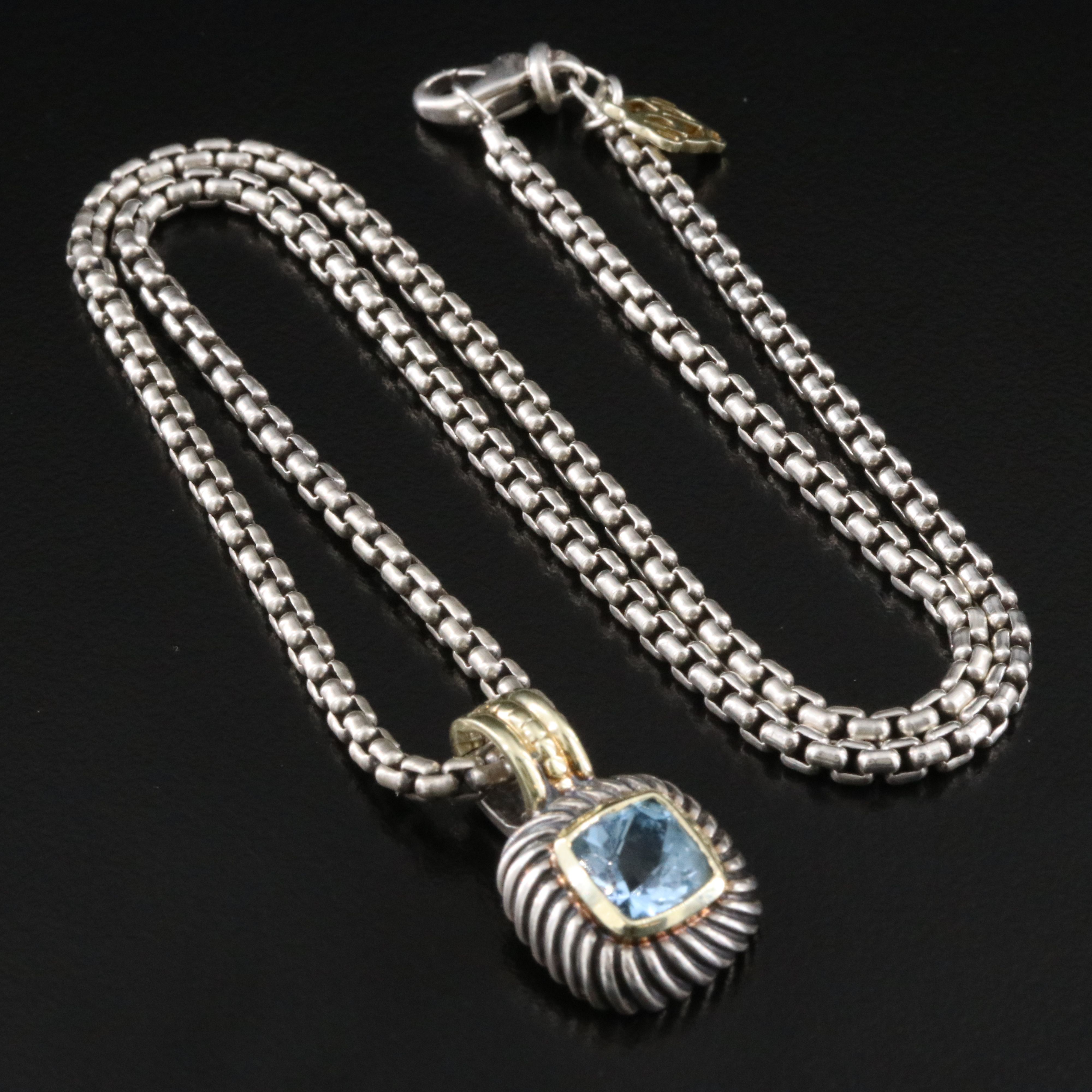 David Yurman Albion Enhancer Pendant Necklace with 14K Accents