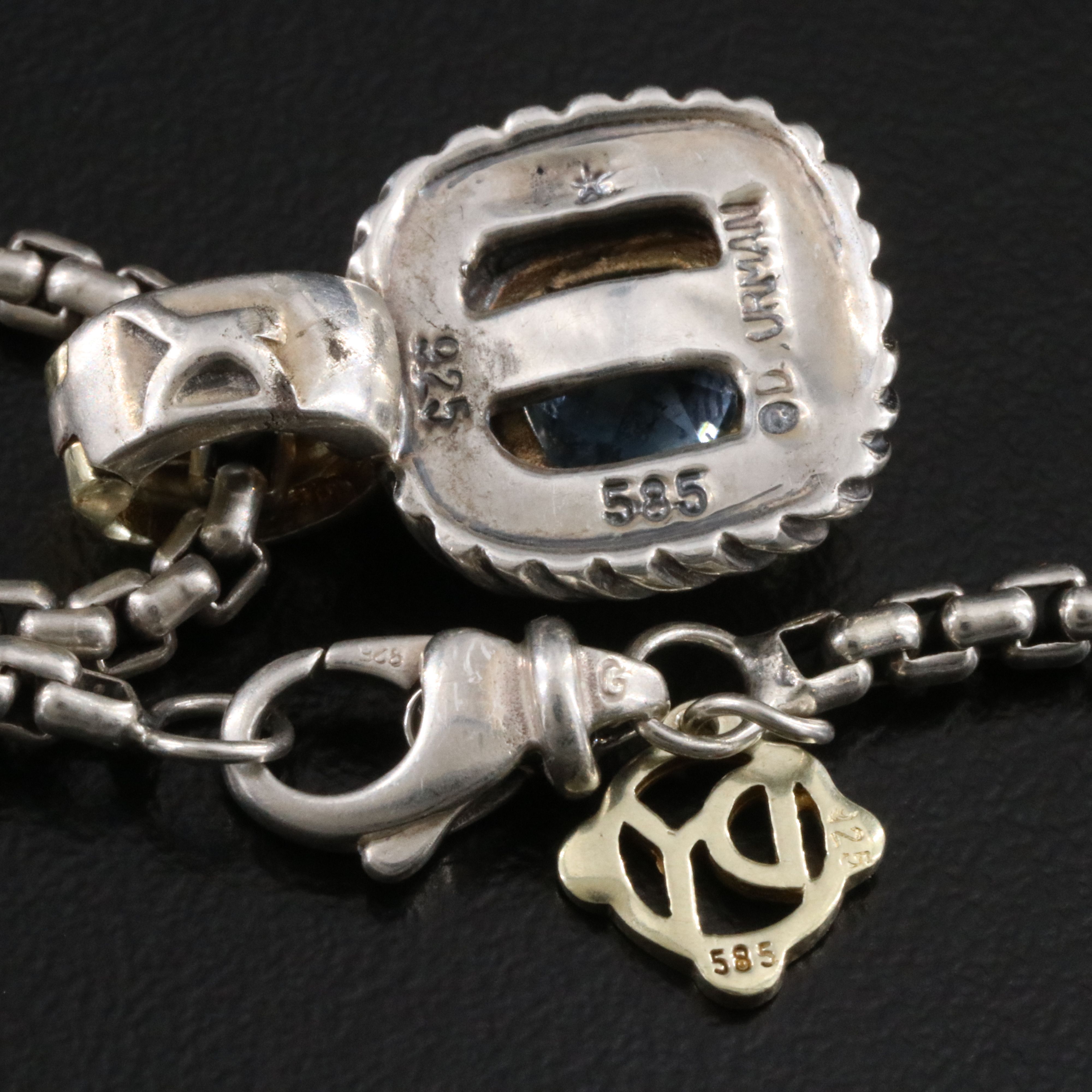 David Yurman Albion Enhancer Pendant Necklace with 14K Accents