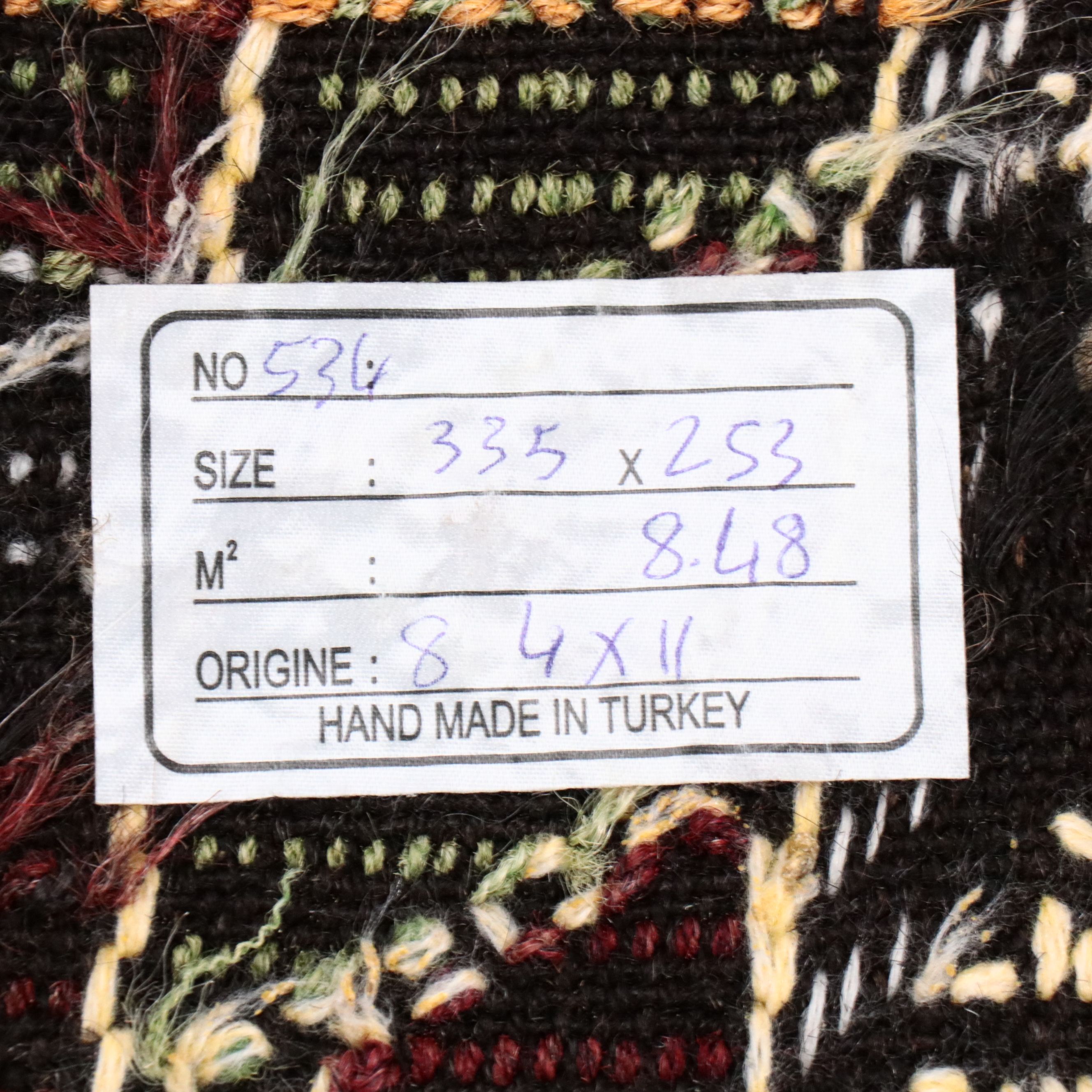 8'5 x 11'2 Handwoven Turkish Mut Cicim Area Rug