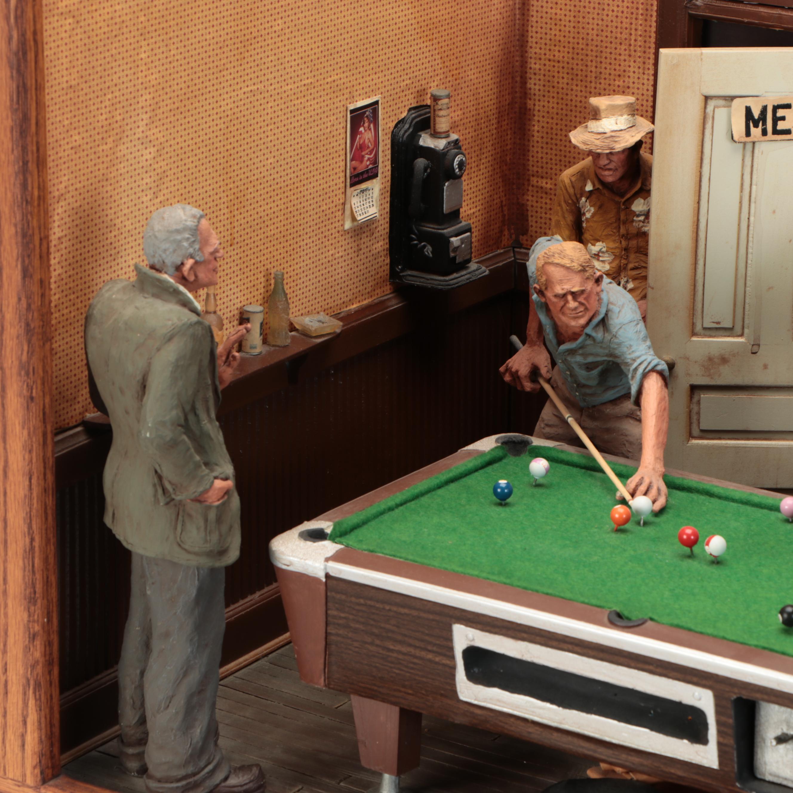 Michael Garman Model Billiards Bar Scene, 1984