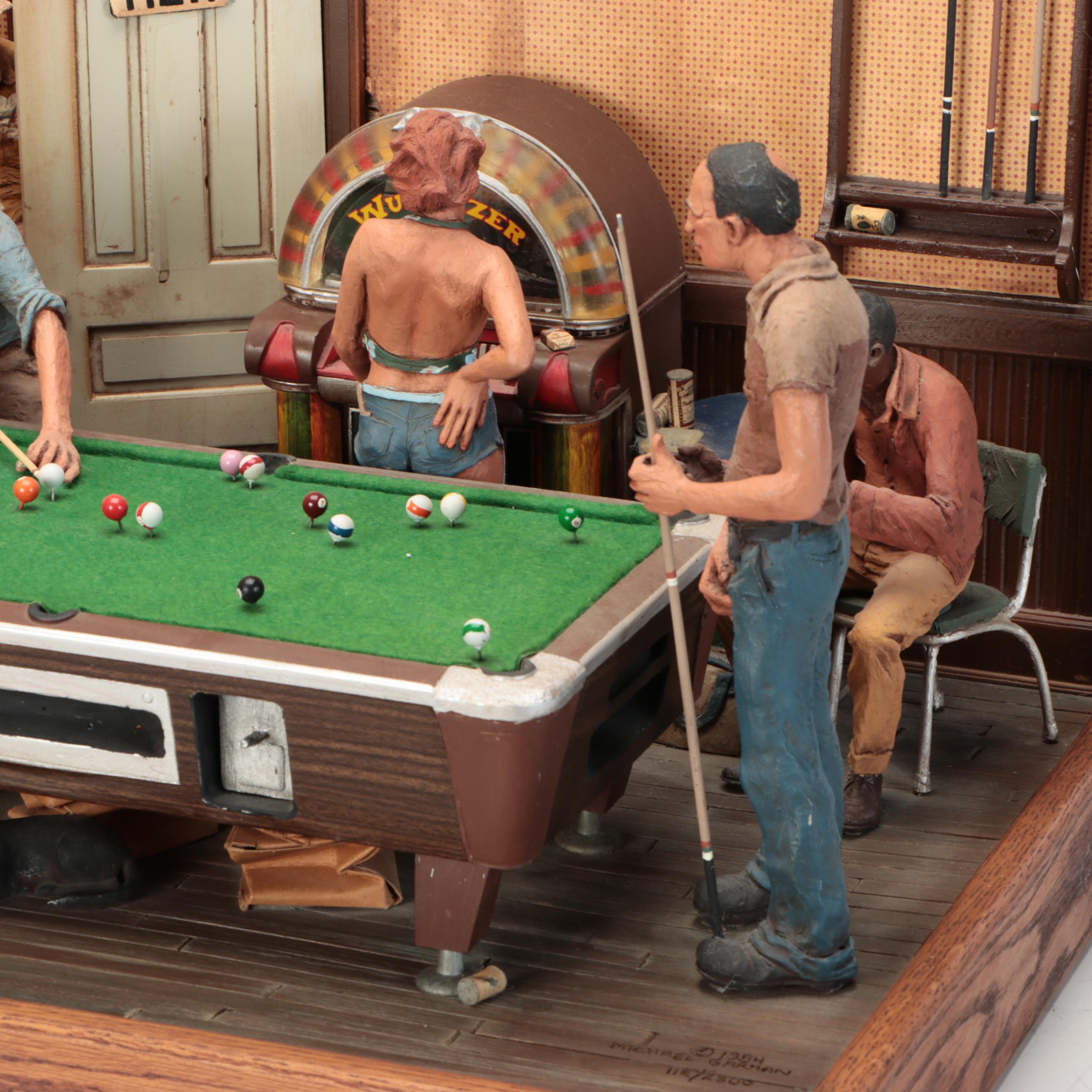 Michael Garman Model Billiards Bar Scene, 1984