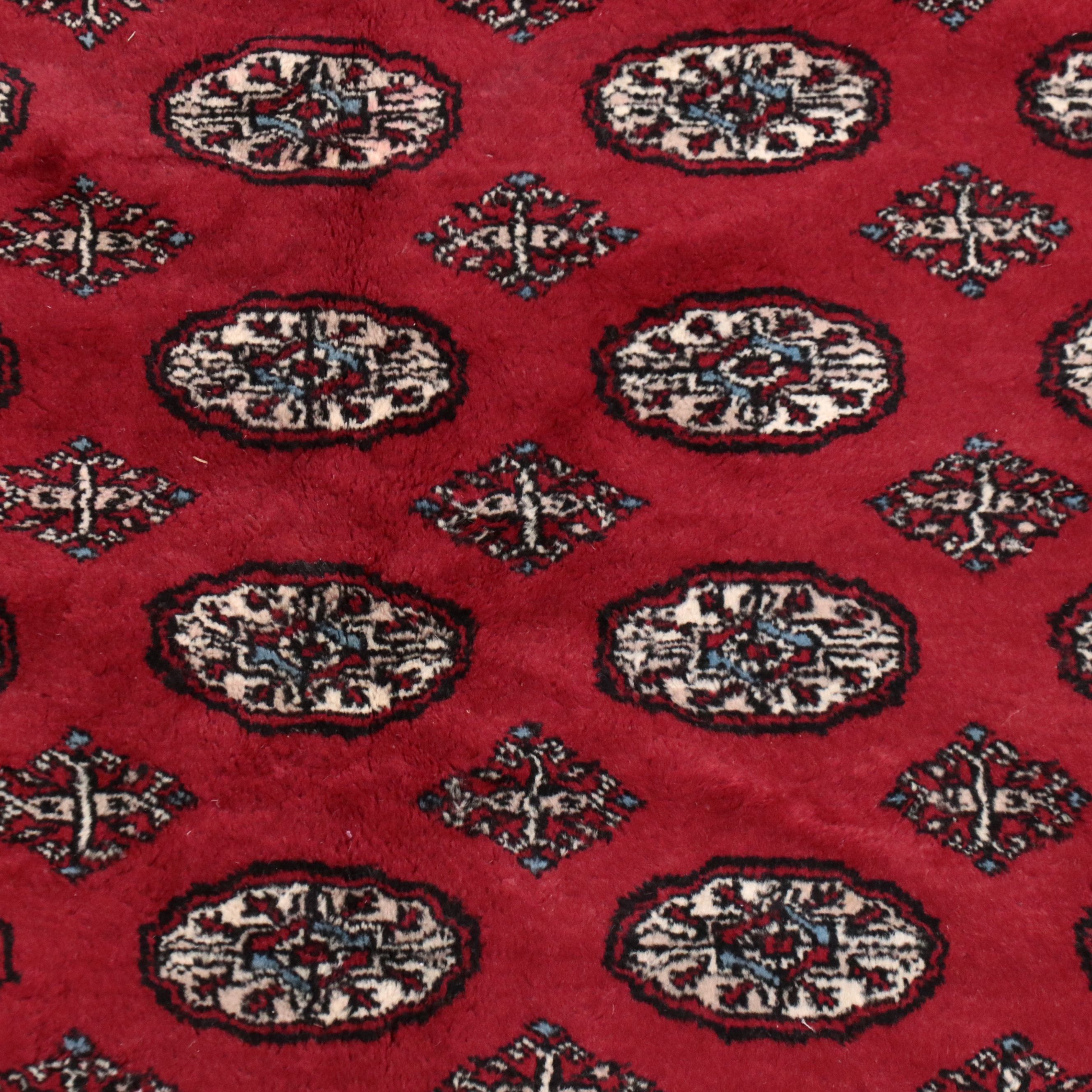 8'1 x 9'8 Hand-Knotted Pakistani Bokhara Area Rug