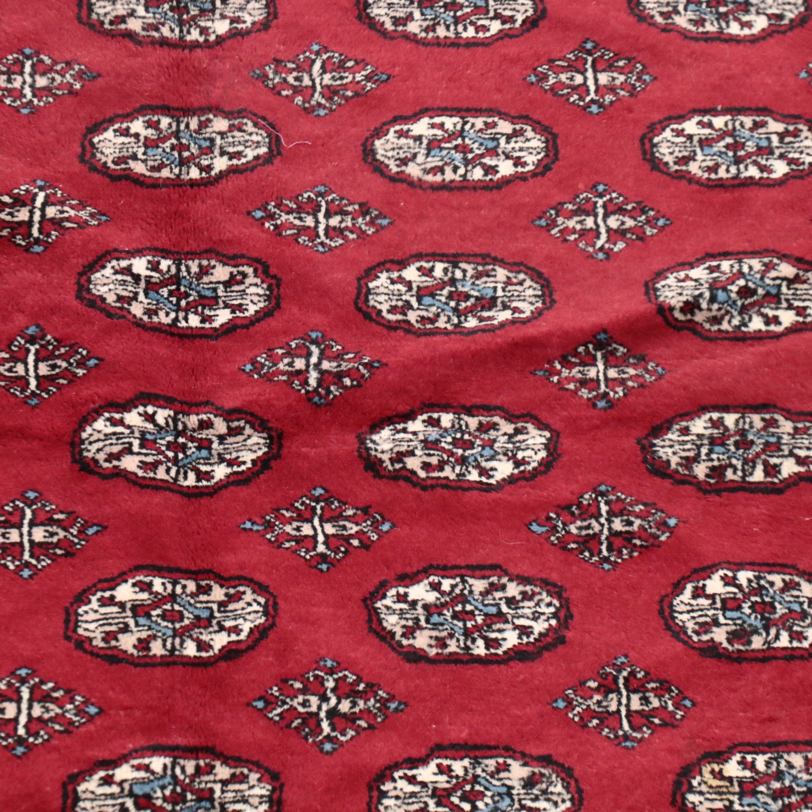 8'1 x 9'8 Hand-Knotted Pakistani Bokhara Area Rug