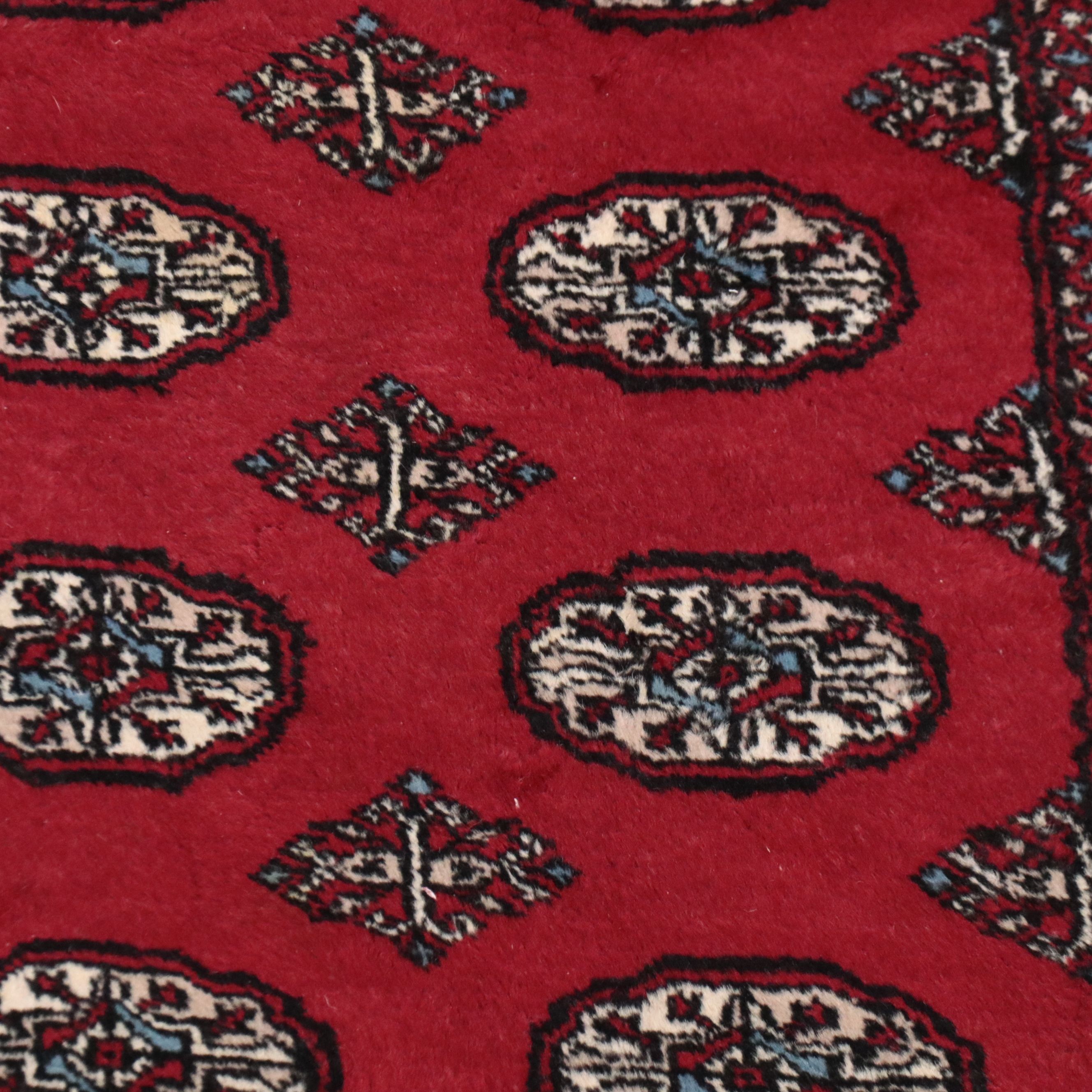 8'1 x 9'8 Hand-Knotted Pakistani Bokhara Area Rug