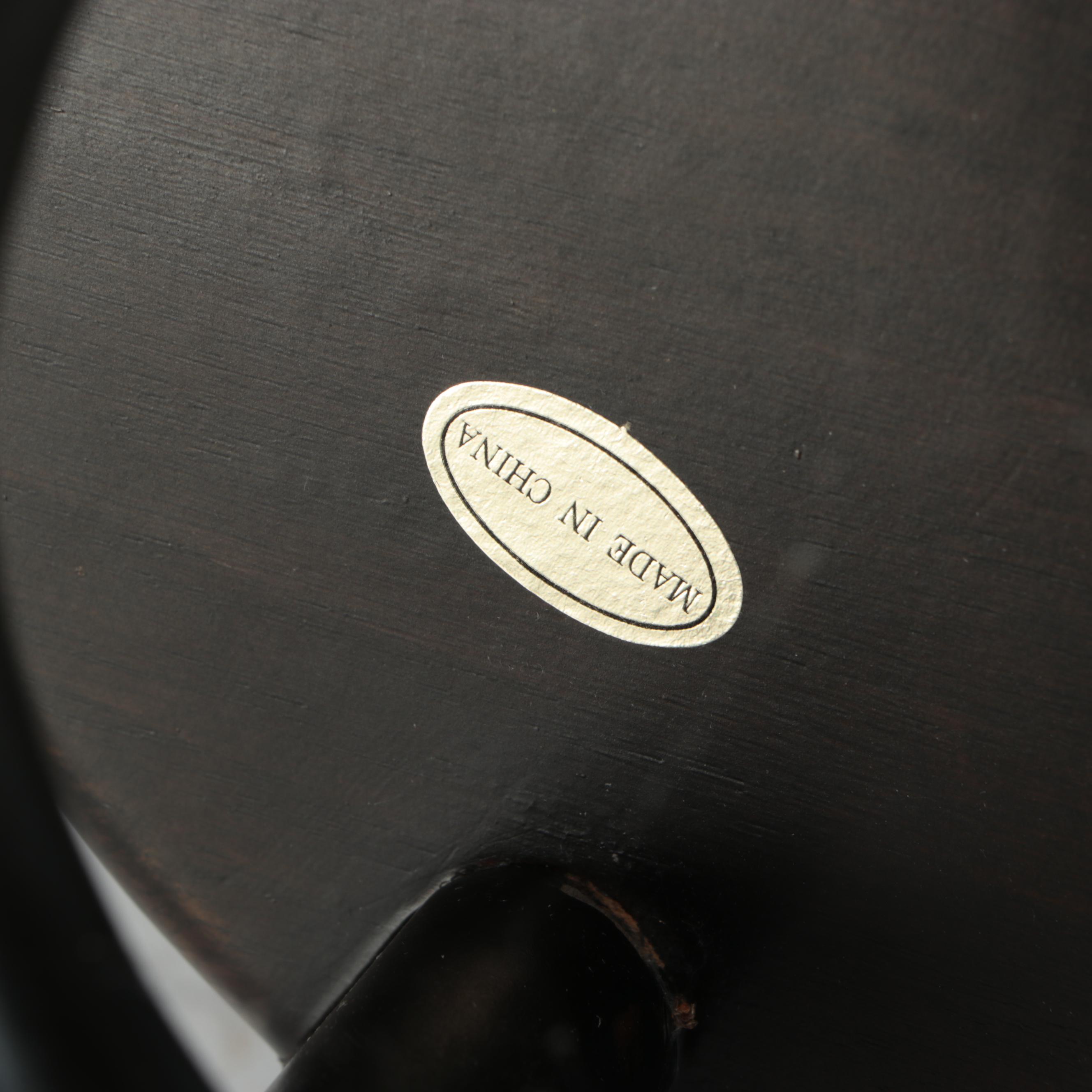 Chinese Glazed Ceramic Planter on Carved Wood Stand