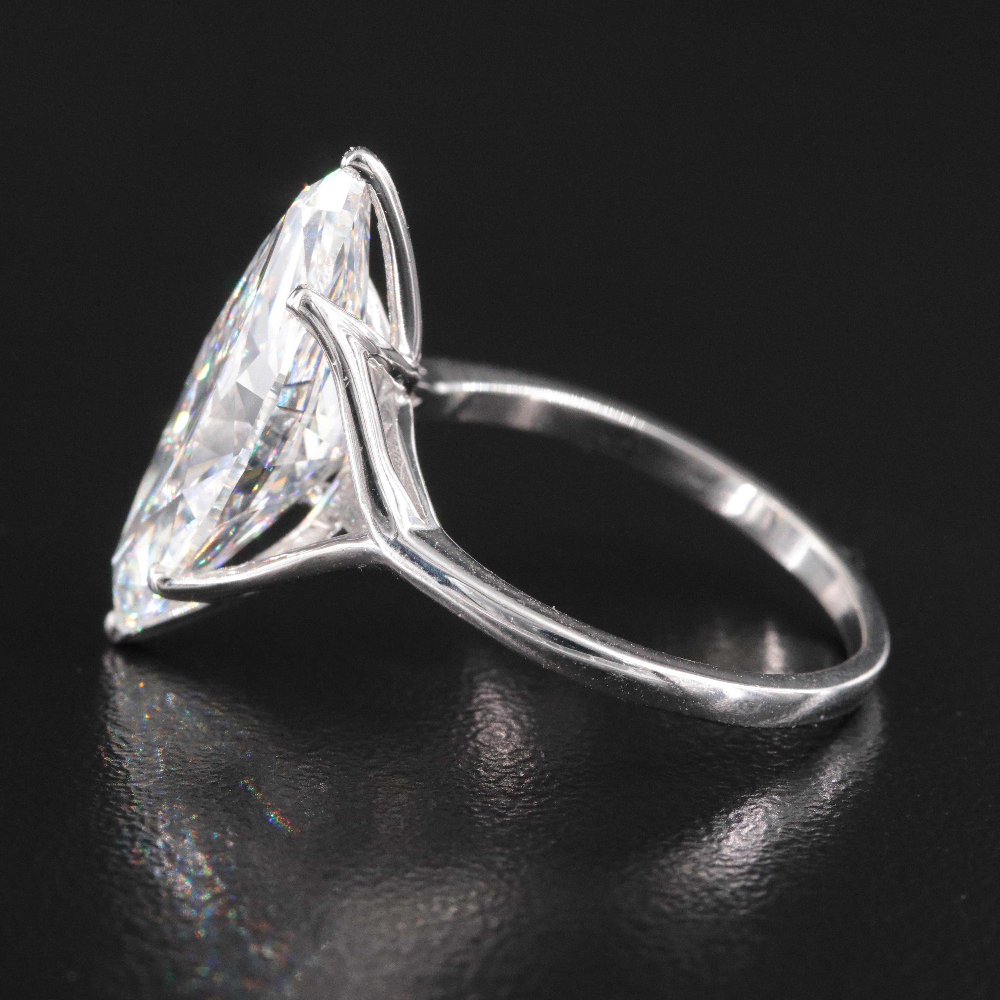 14K 7.04 CT Lab Grown Diamond Solitaire Ring with IGI Report