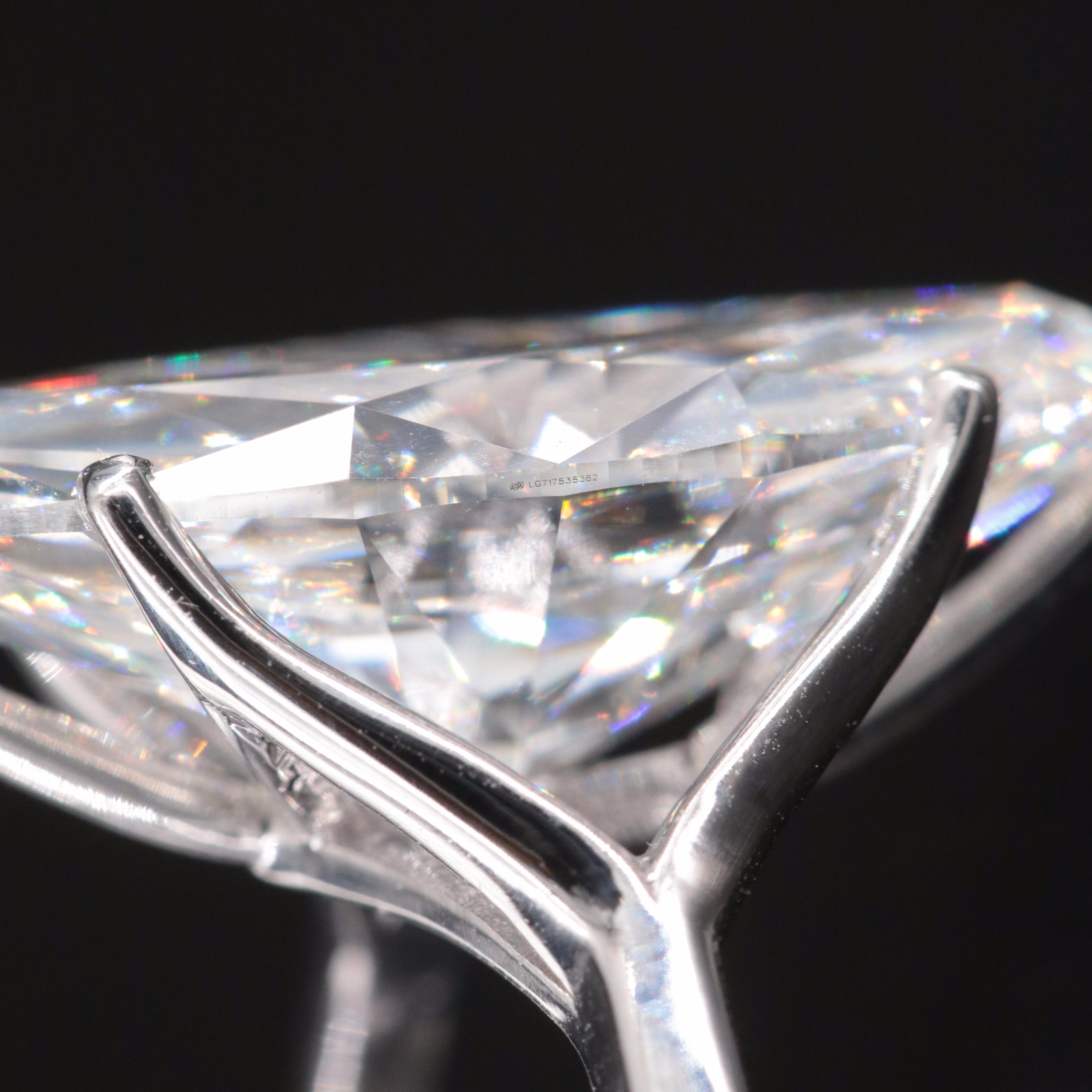 14K 7.04 CT Lab Grown Diamond Solitaire Ring with IGI Report