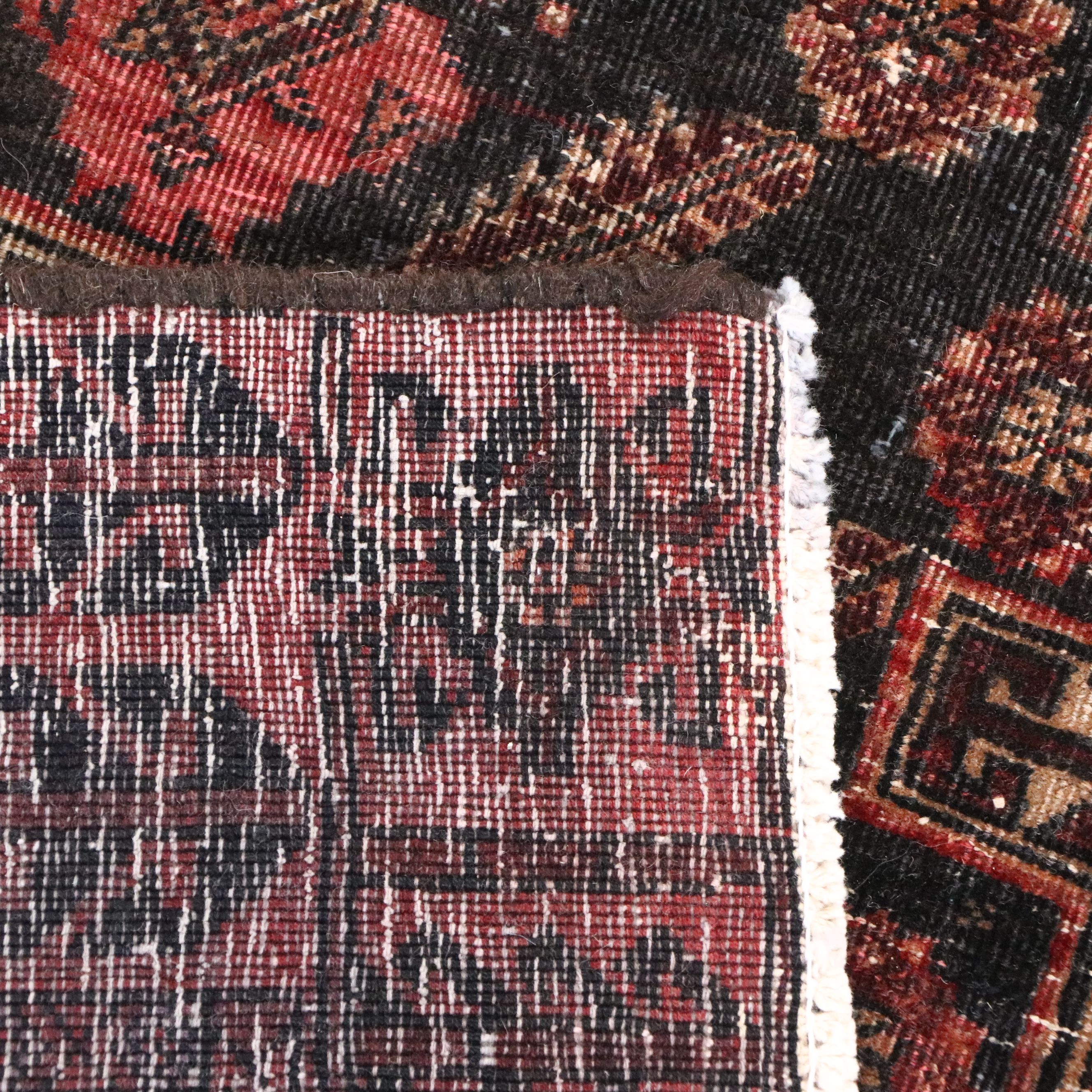 2'10 x 6'2 Hand-Knotted Afghan Baluch Carpet Runner