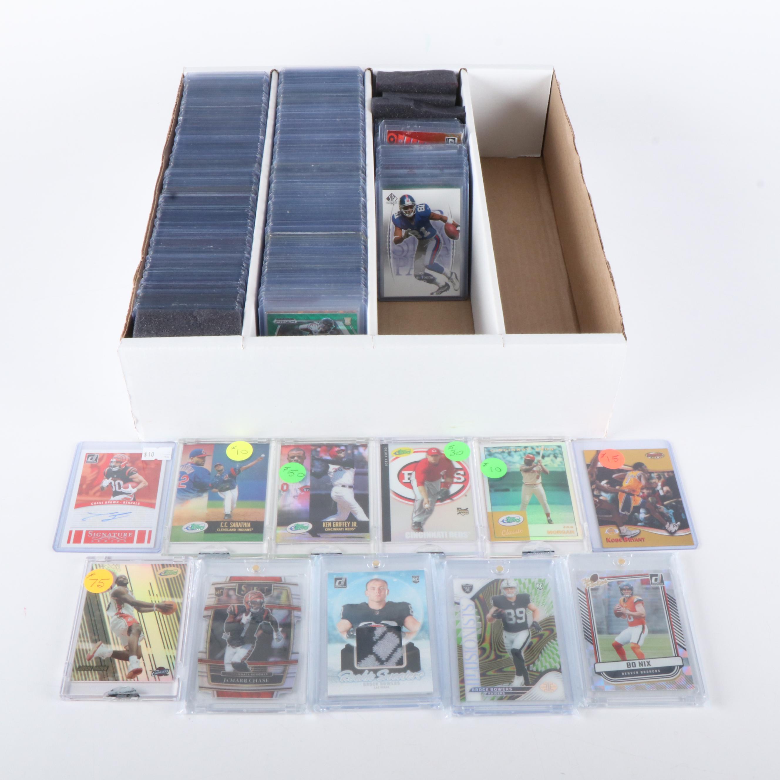 Select with Other Sports Cards Featuring Ja'Marr Chase and Joey Votto Rookies