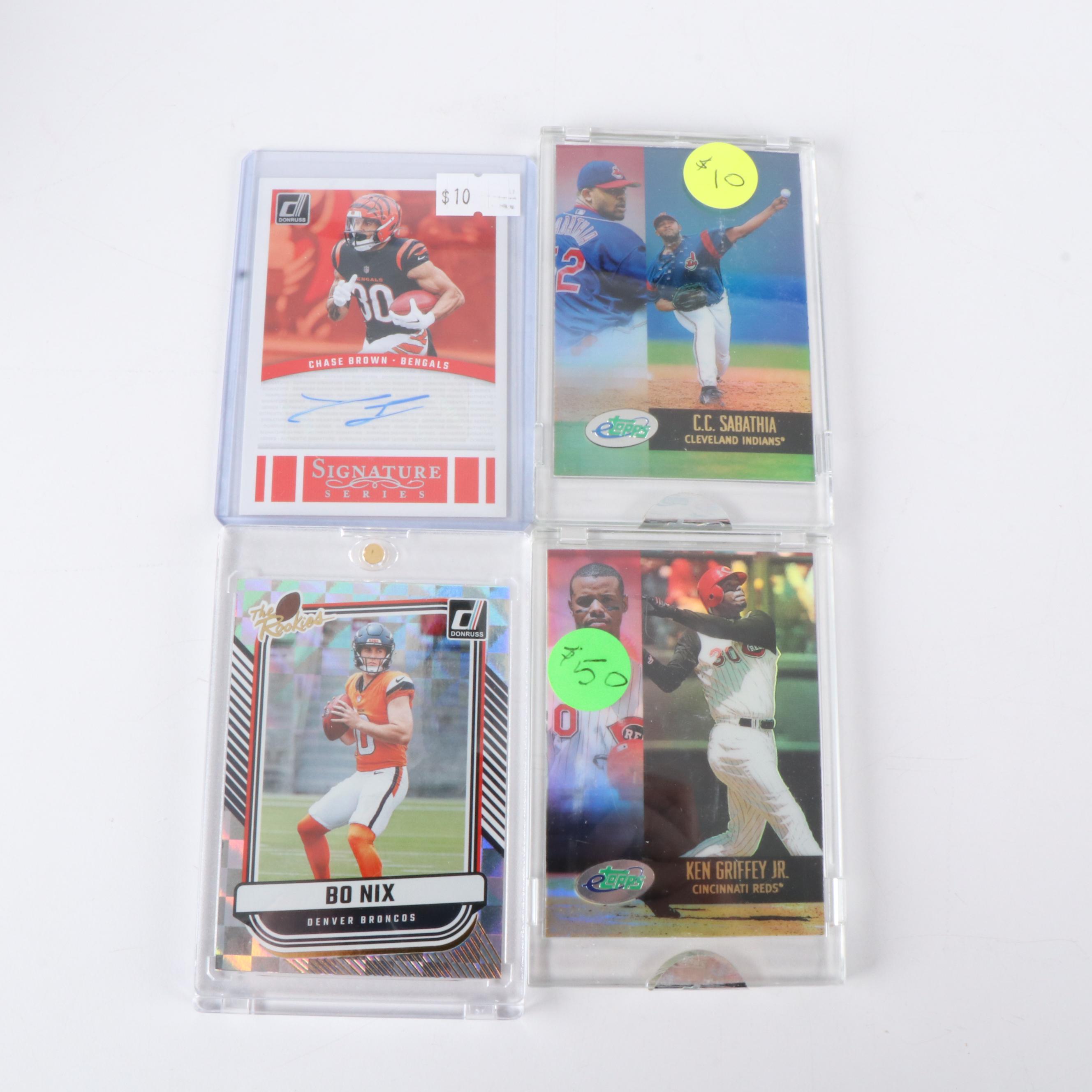 Select with Other Sports Cards Featuring Ja'Marr Chase and Joey Votto Rookies