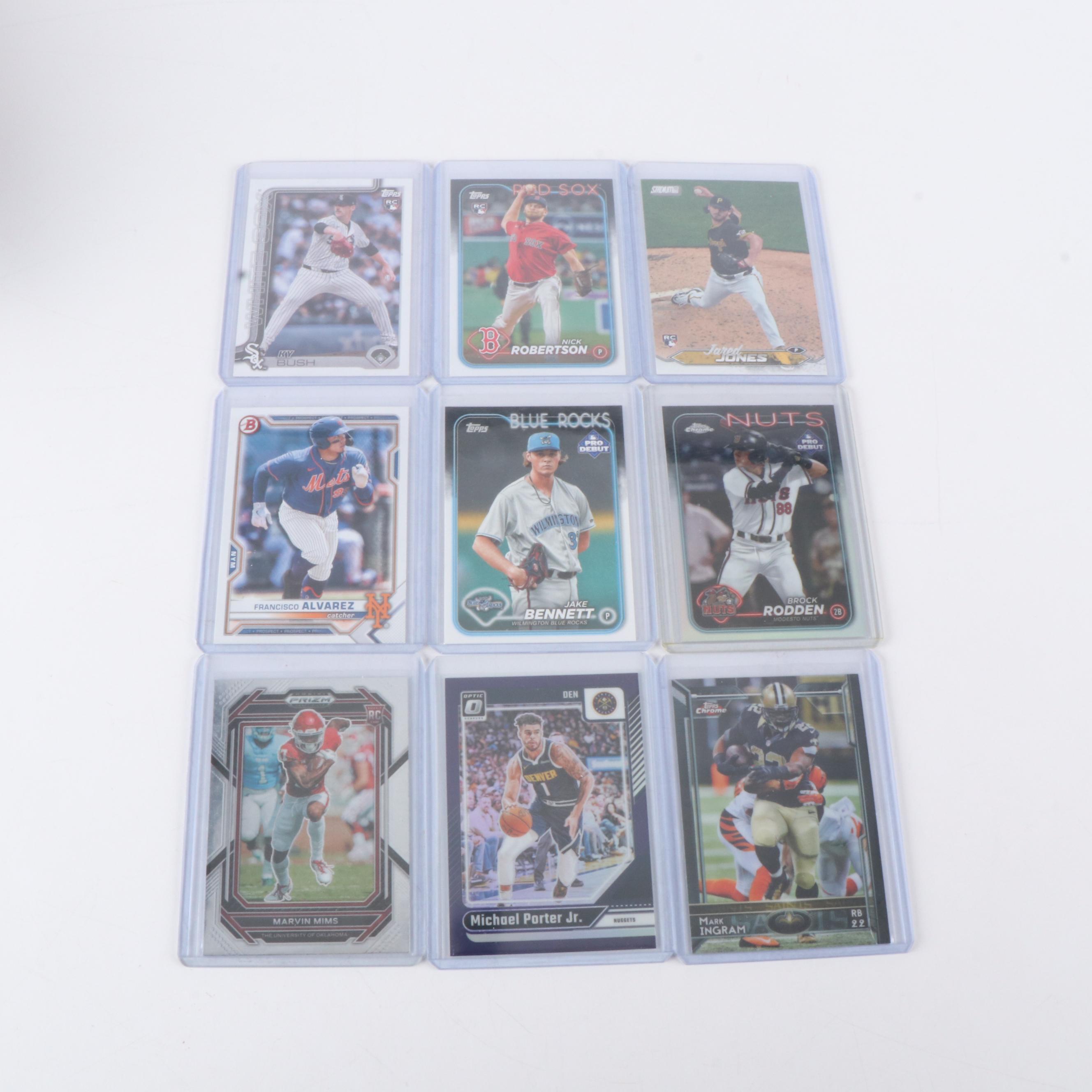 Select with Other Sports Cards Featuring Ja'Marr Chase and Joey Votto Rookies