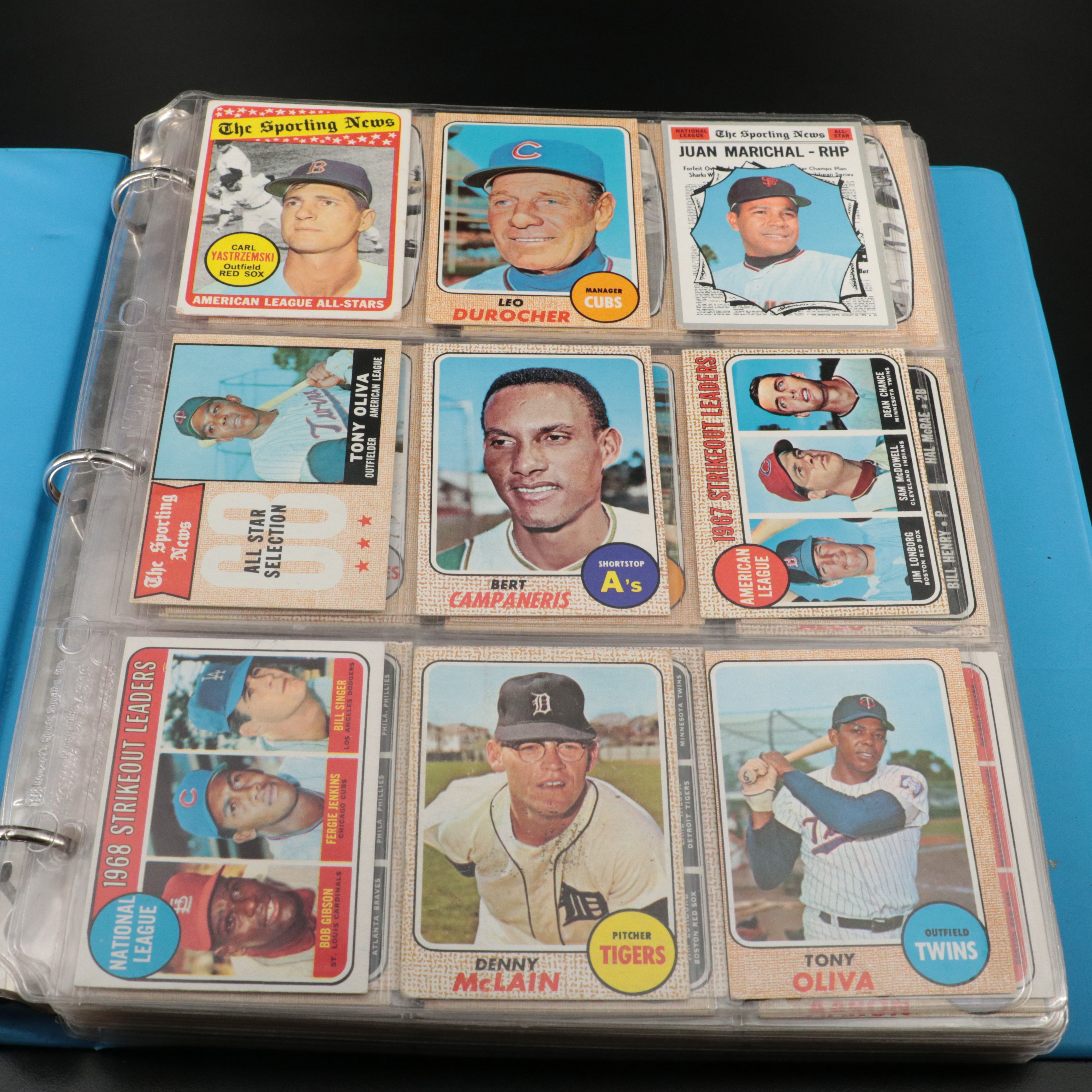 Two Albums of Vintage Baseball Cards, 1953 to 1979, Mainly Topps
