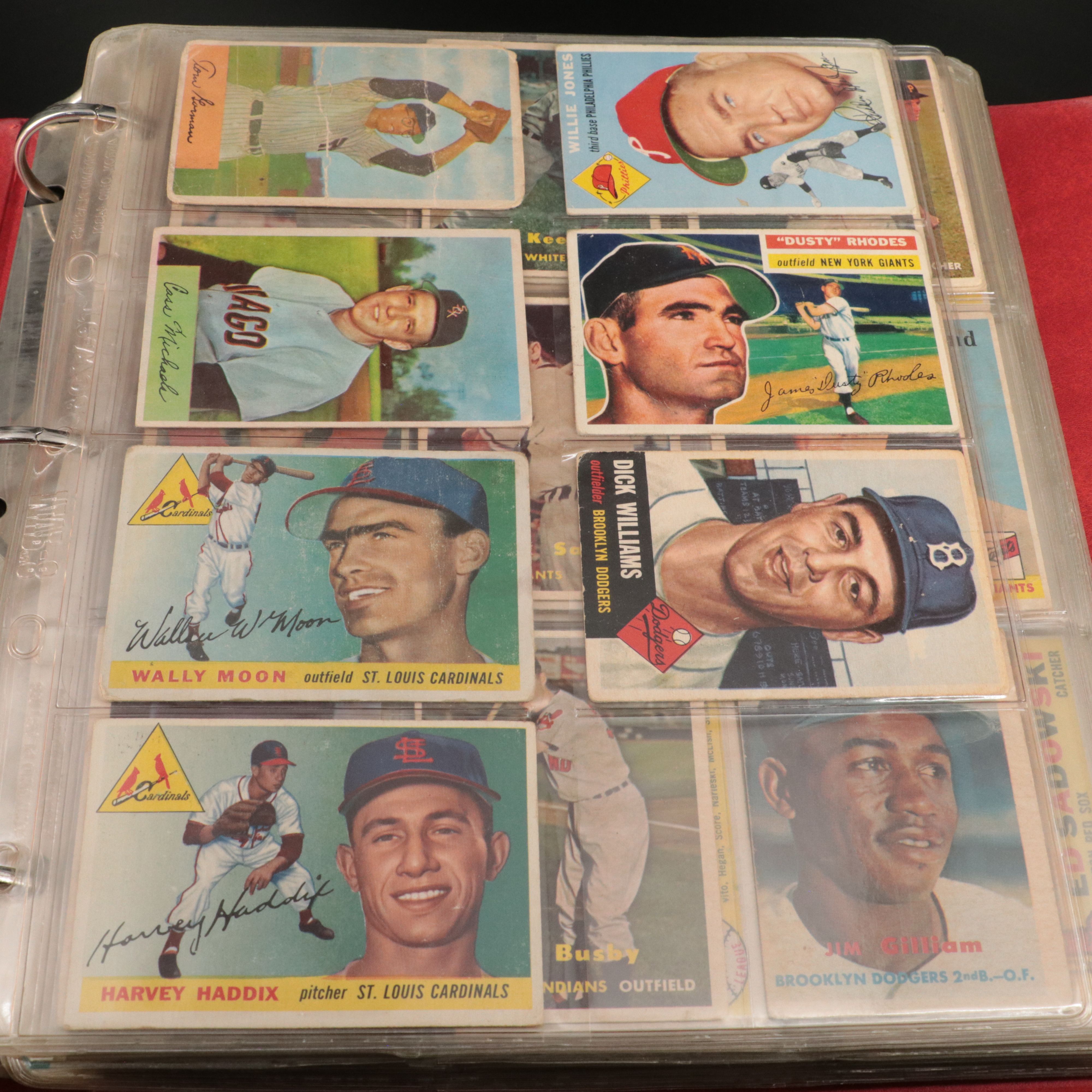 Two Albums of Vintage Baseball Cards, 1953 to 1979, Mainly Topps