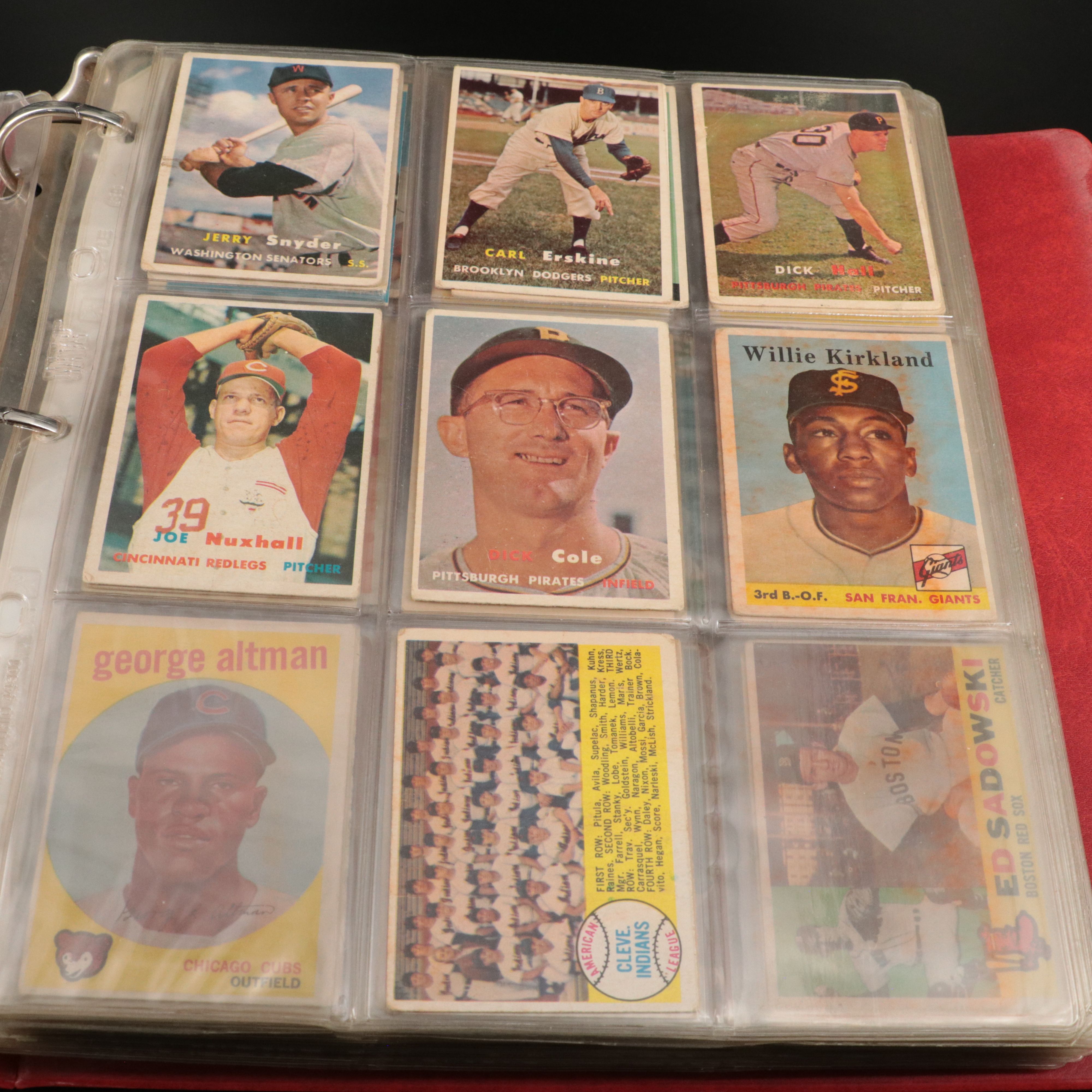 Two Albums of Vintage Baseball Cards, 1953 to 1979, Mainly Topps