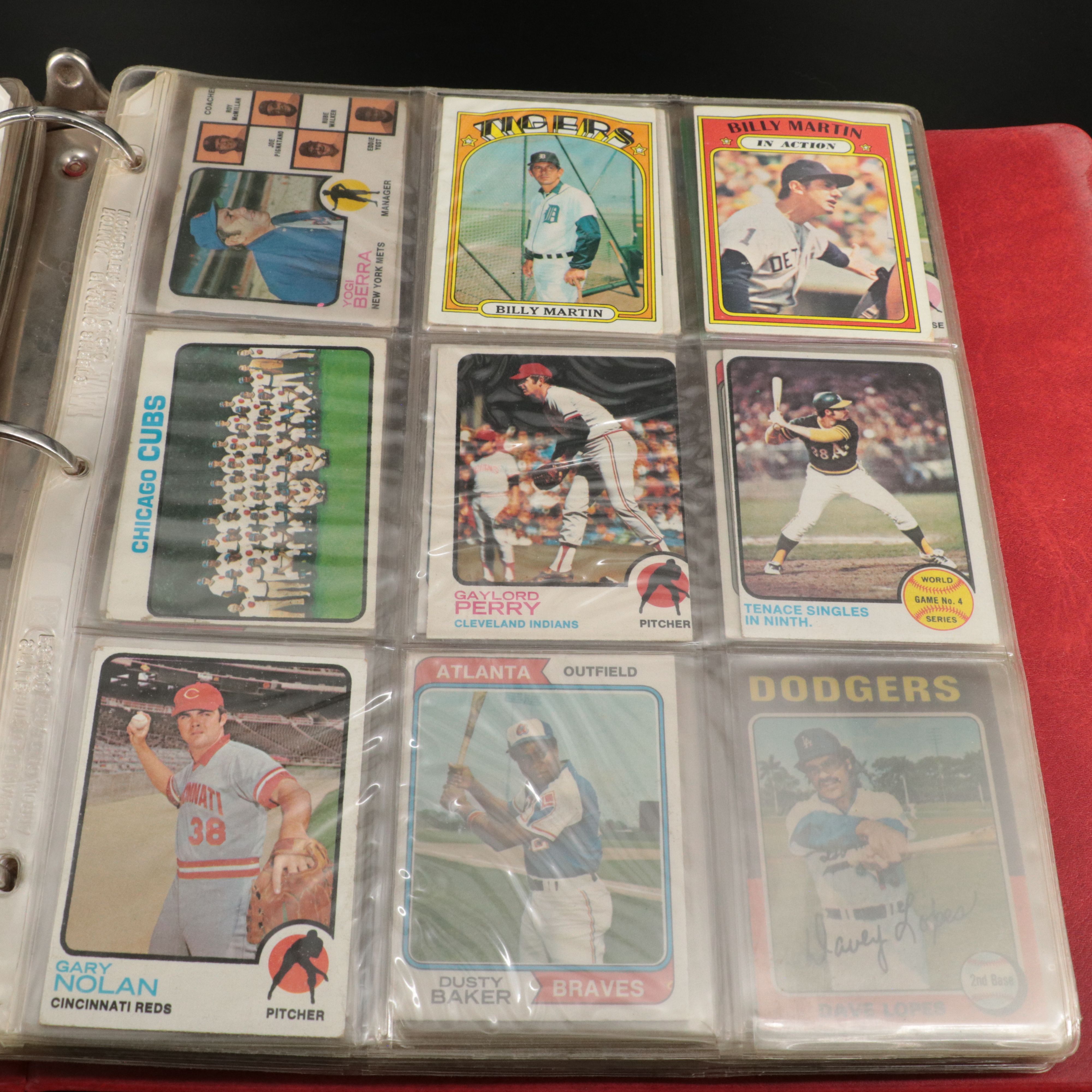 Two Albums of Vintage Baseball Cards, 1953 to 1979, Mainly Topps