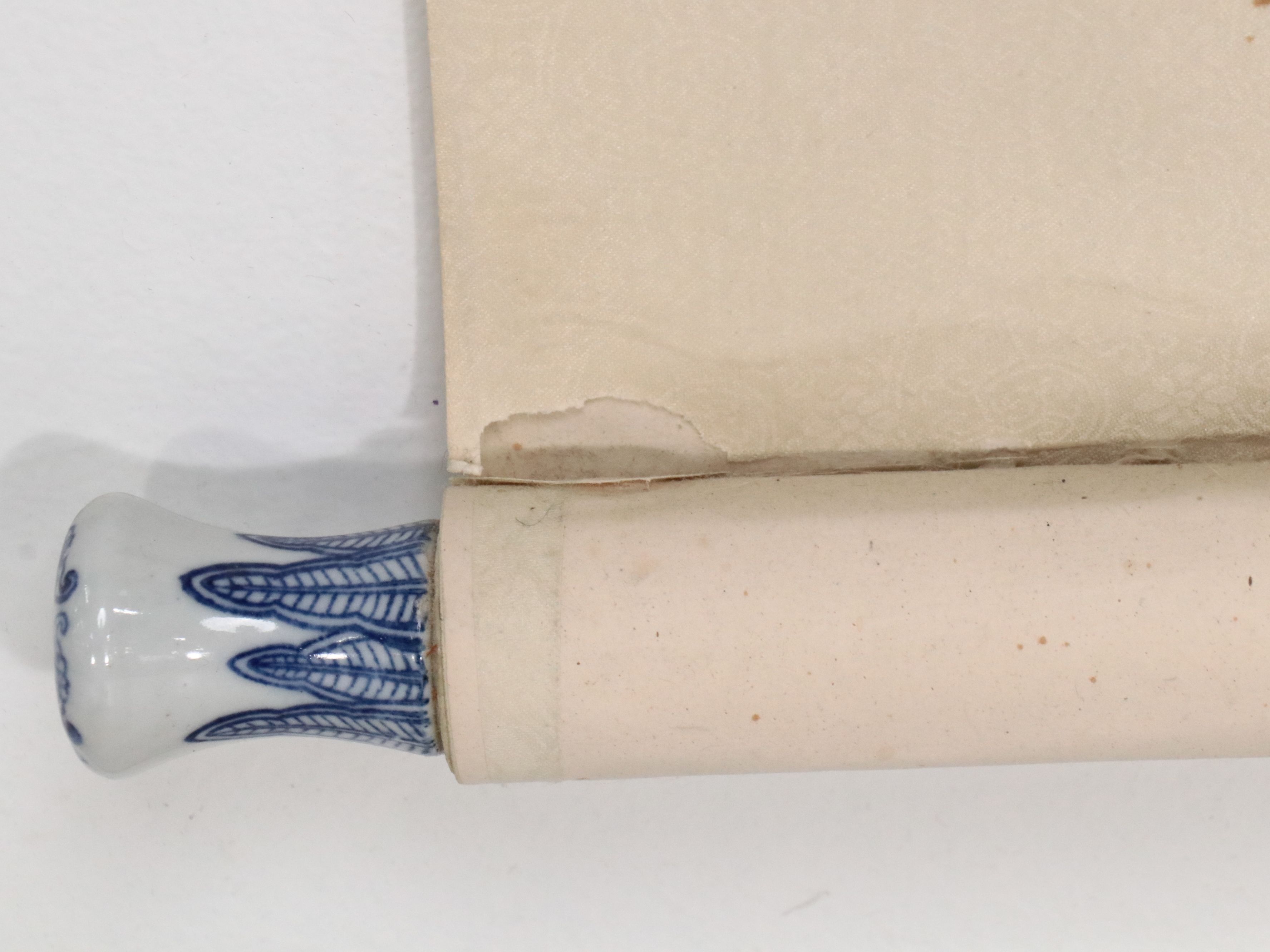 Watercolor and Gouache Chinese Hanging Scroll, Early 20th Century