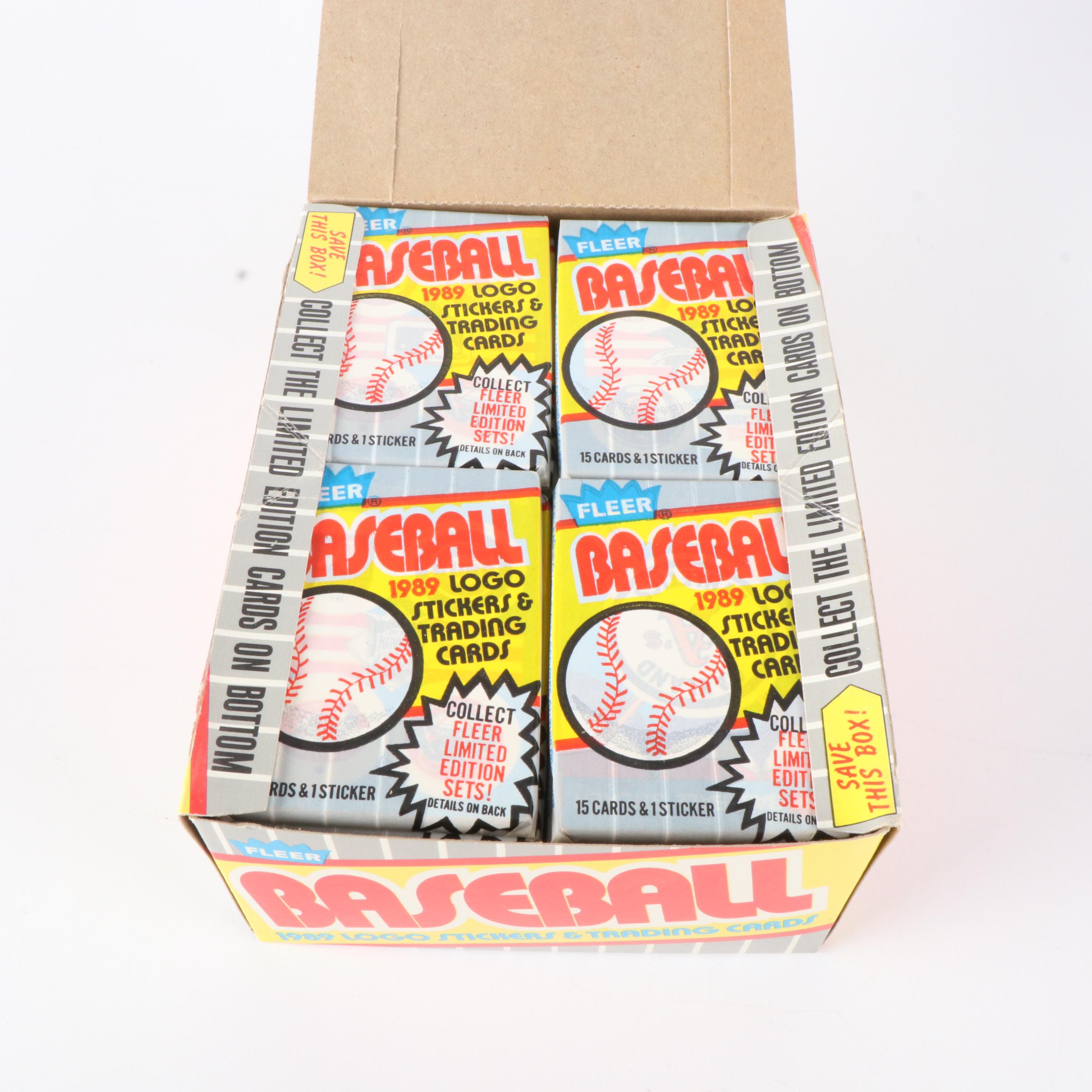 Topps, Donruss, and Fleer Sealed Wax and Rack Baseball Card Packs, 1989s