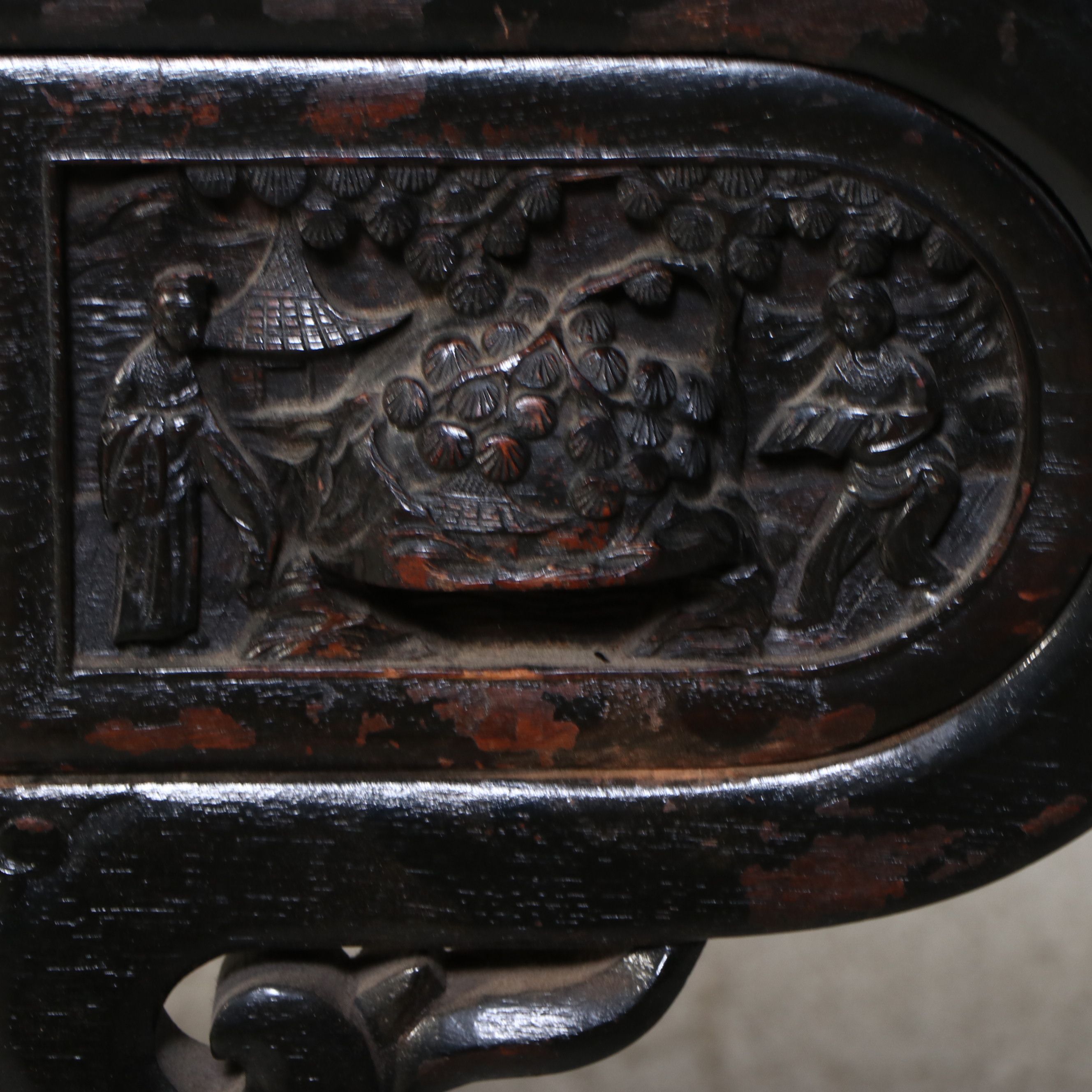 Chinese Carved Hardwood and Fretwork Altar Table