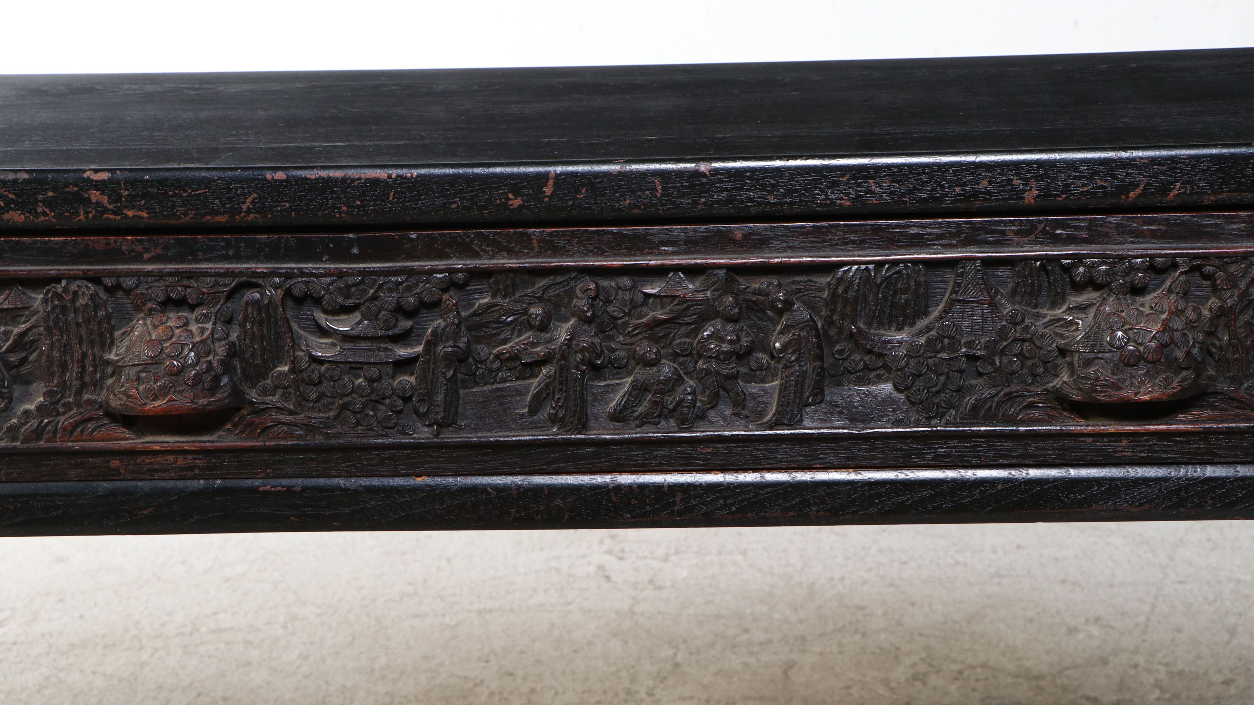 Chinese Carved Hardwood and Fretwork Altar Table