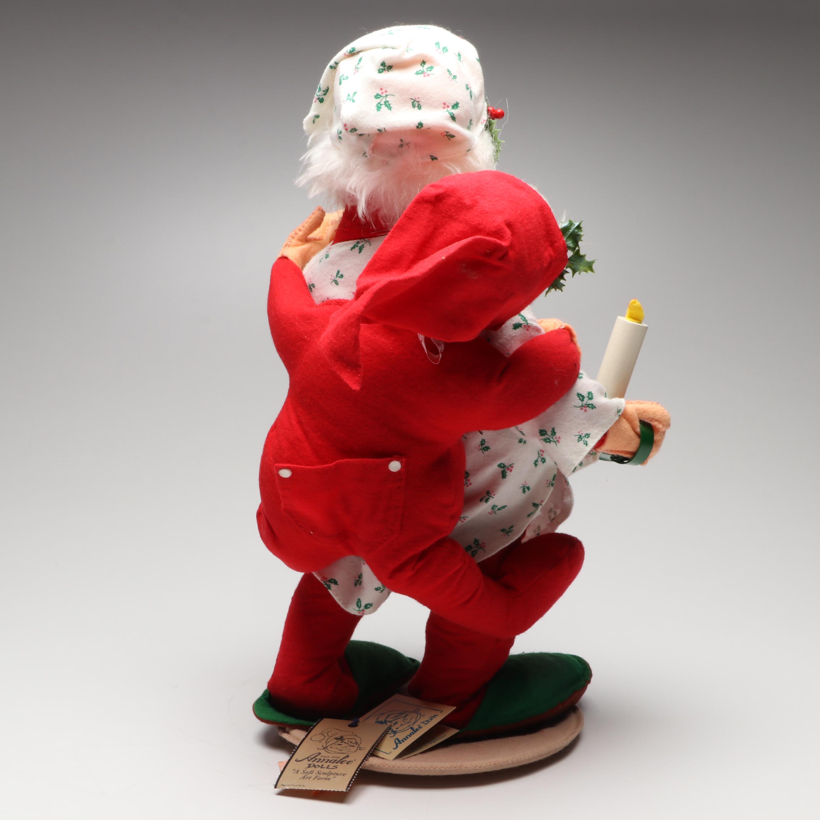 Annalee "Tucker Santa with PJ Kid" Whimsical Stuffed Figure