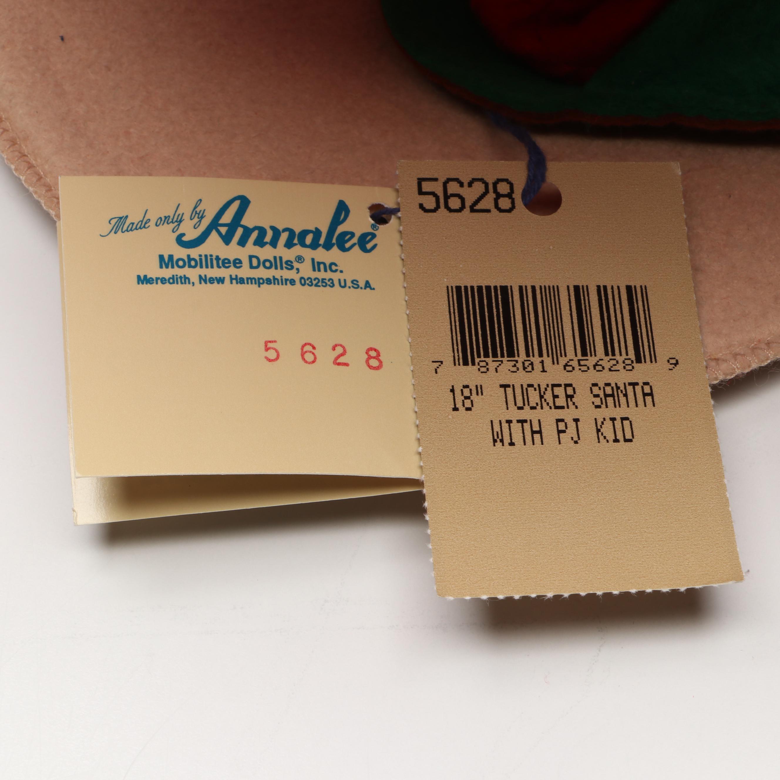 Annalee "Tucker Santa with PJ Kid" Whimsical Stuffed Figure