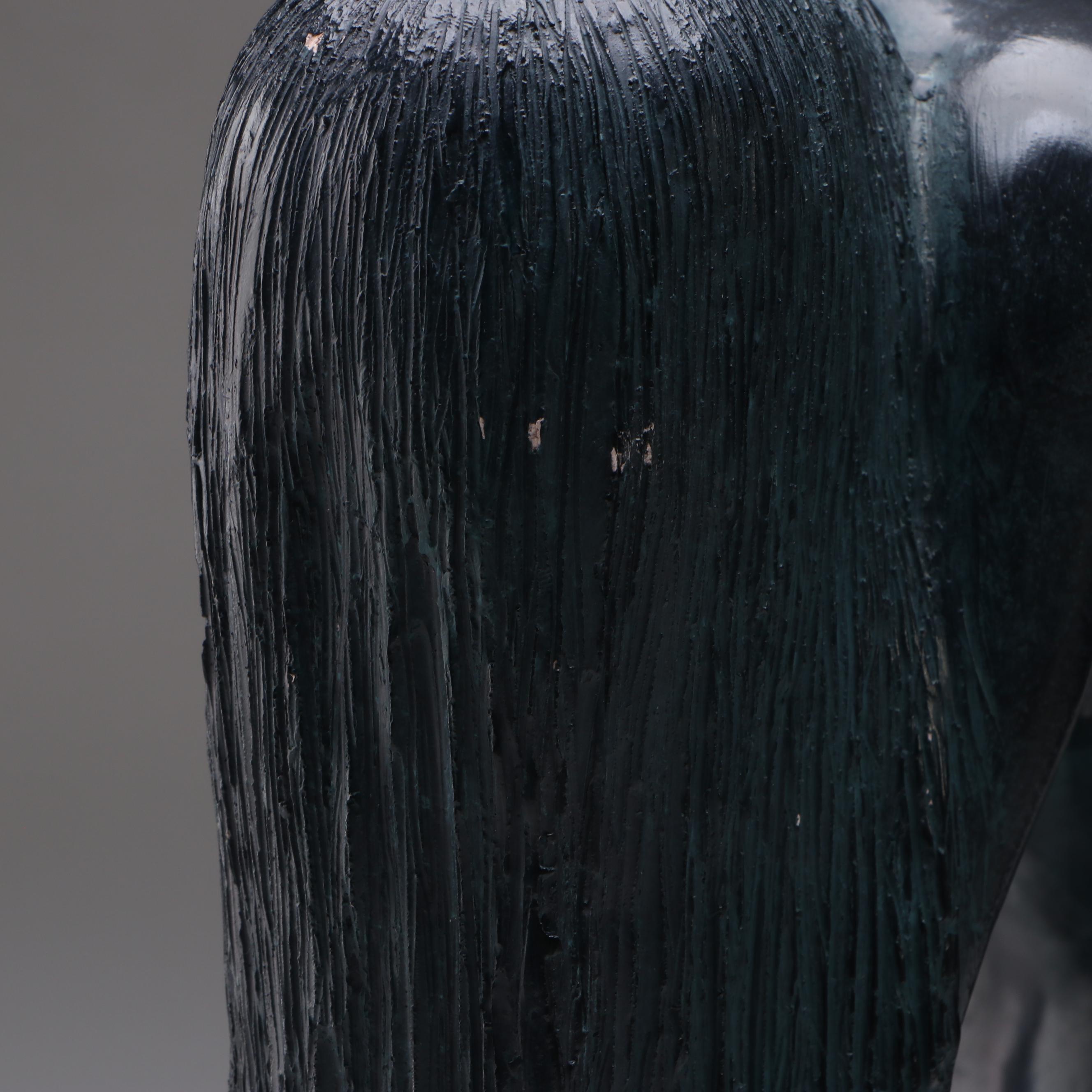 Patinated Cast Sculpture of Kneeling Woman After Mort Malkin, 1985