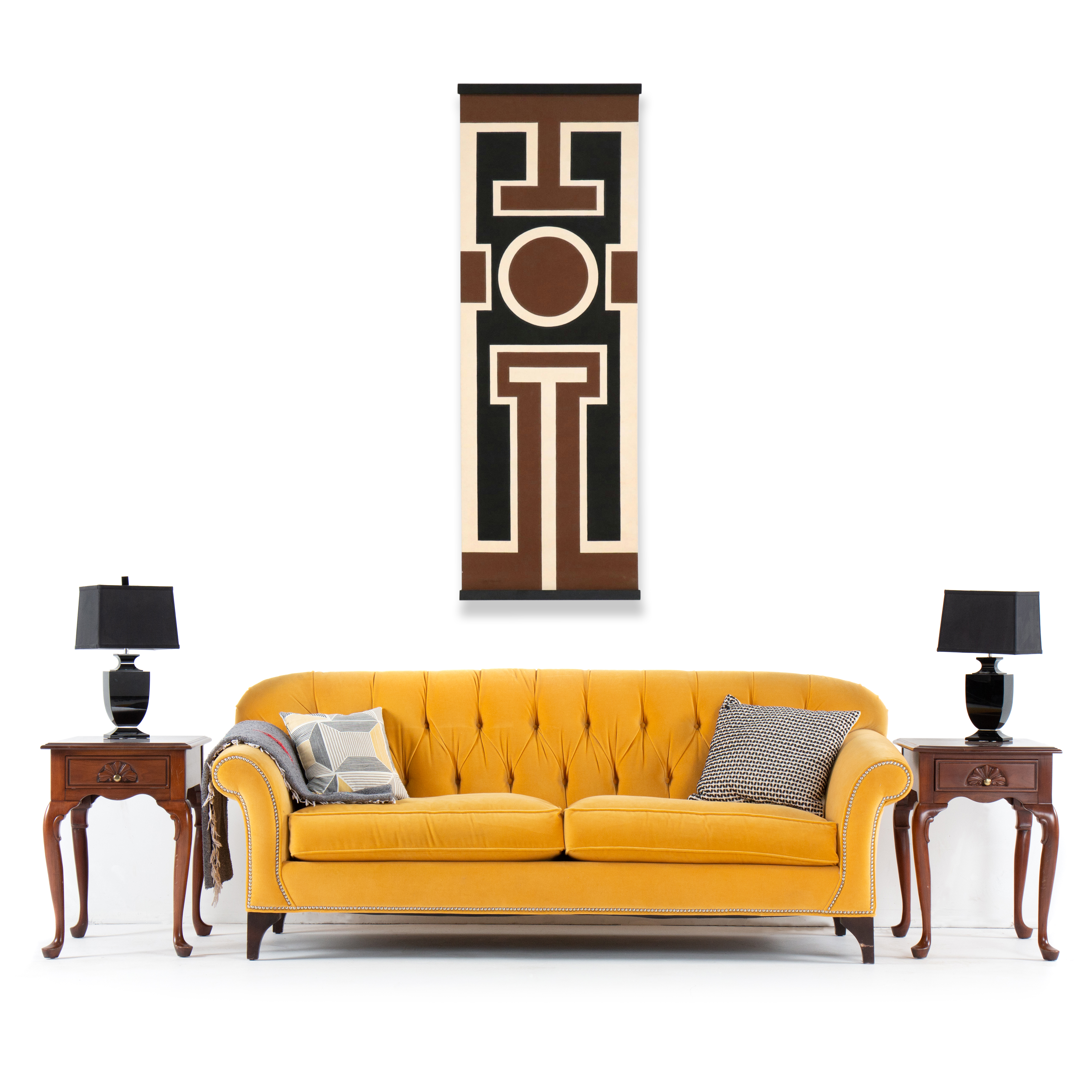 Lars Hawkes Geometric Hanging Serigraph, Mid-Late 20th Century