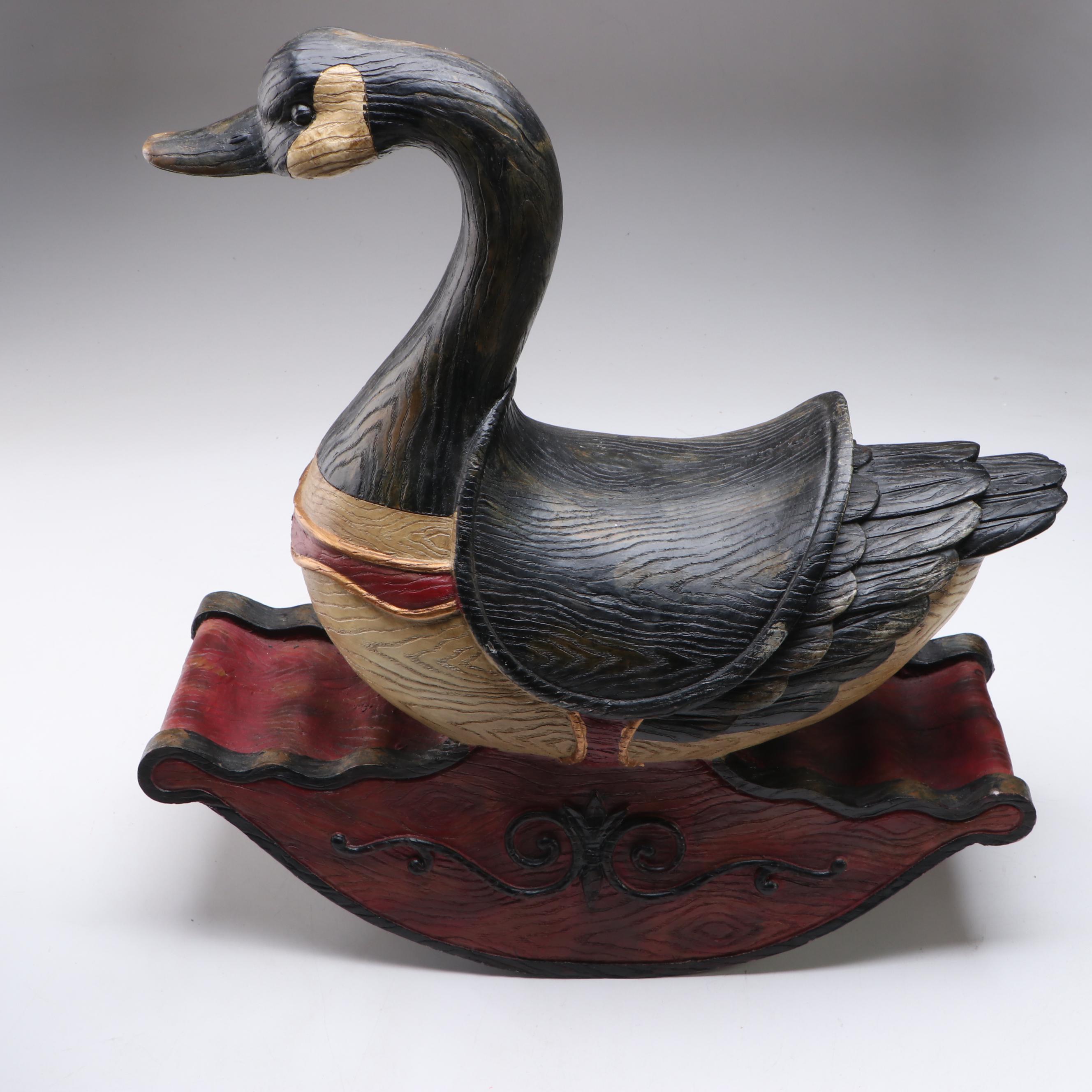 Antiqued Canadian Goose Rocking Chair
