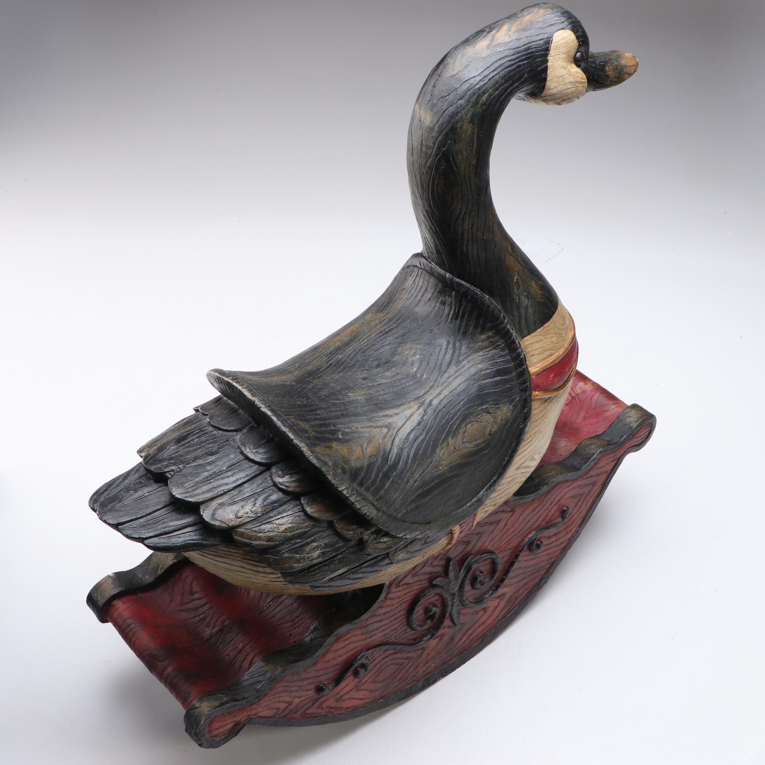 Antiqued Canadian Goose Rocking Chair