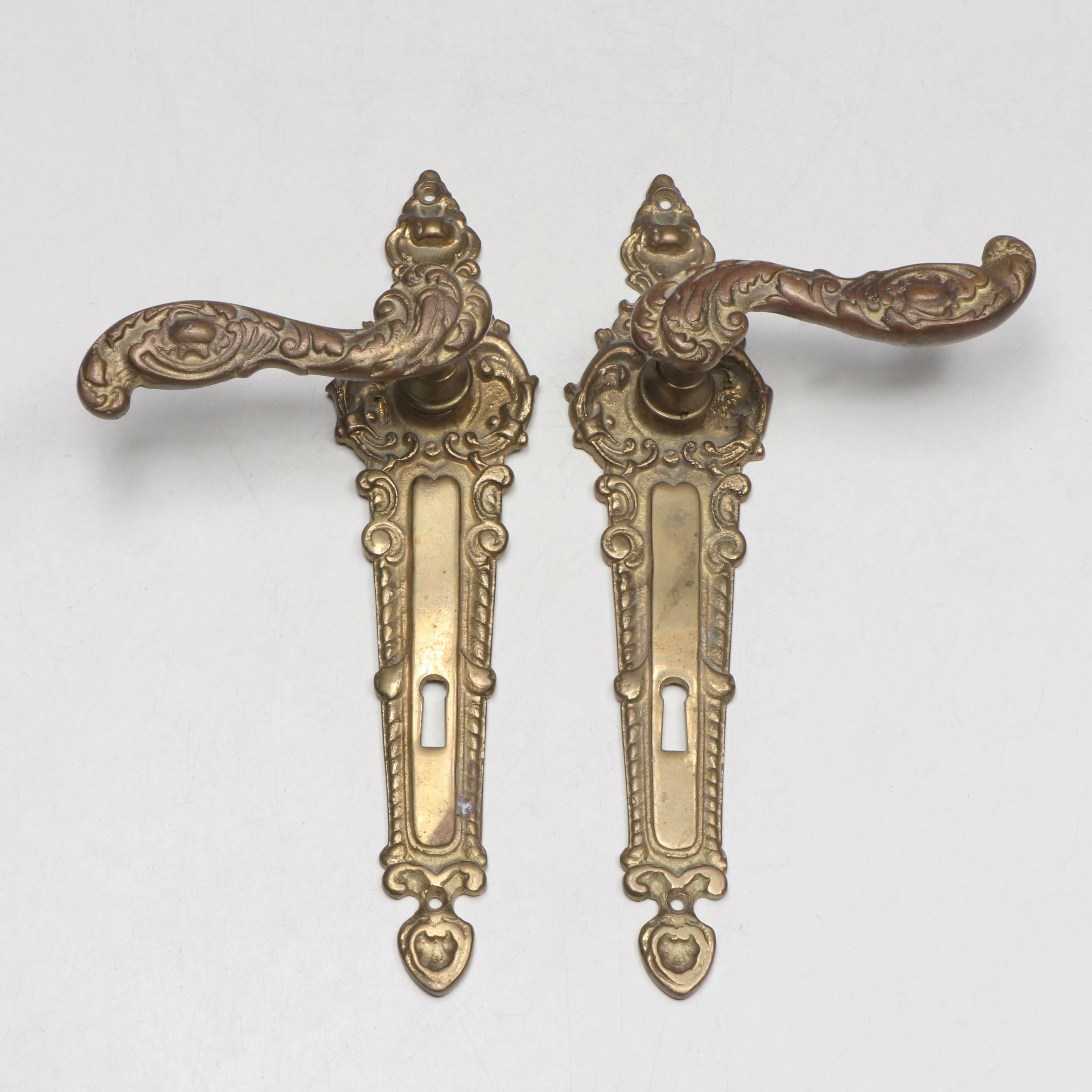 Louis XV Style Gold Gilt Brass Door Knobs