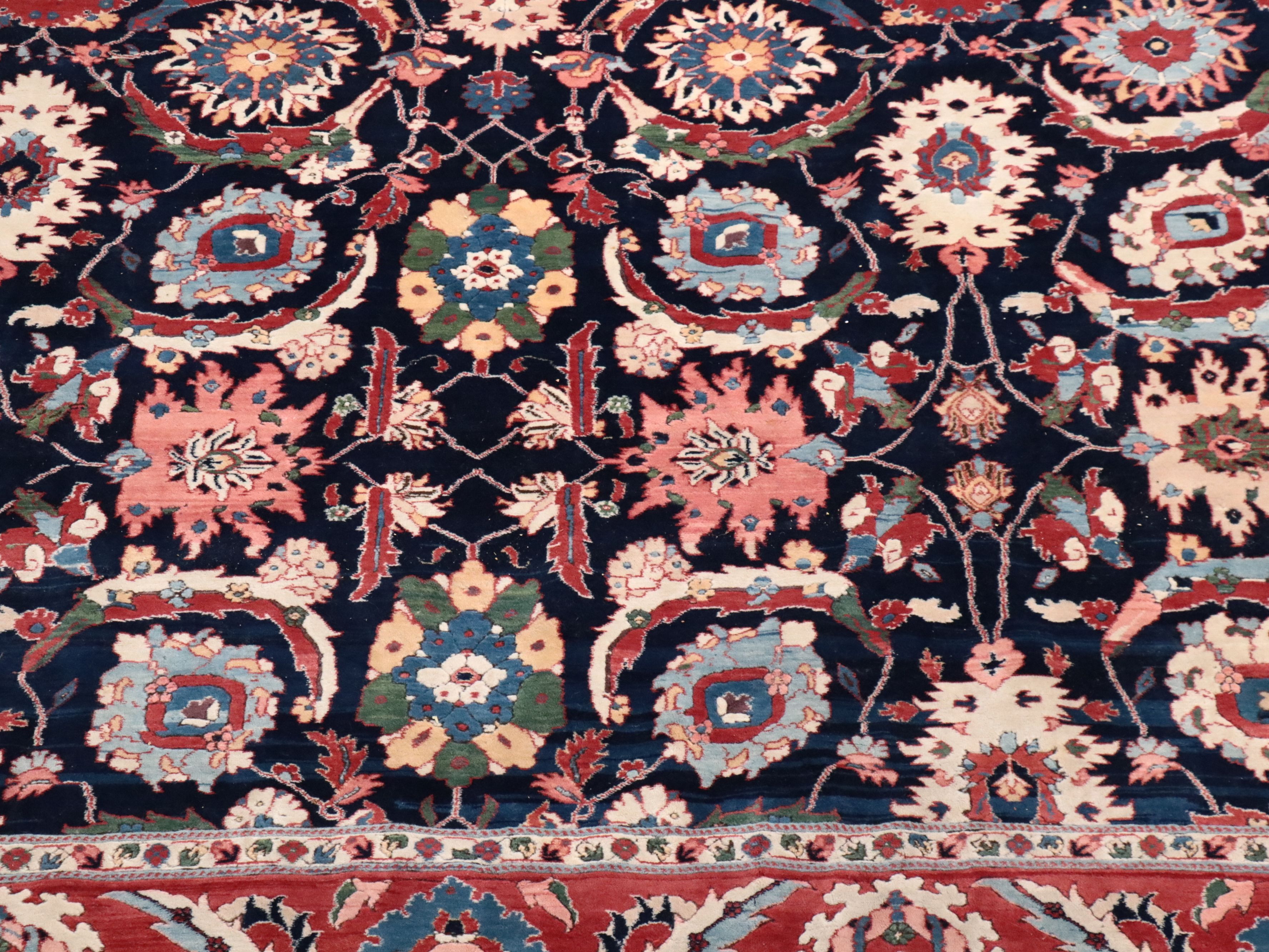 12'7 x 18'9 Hand-Knotted Persian Heriz Room Sized Rug