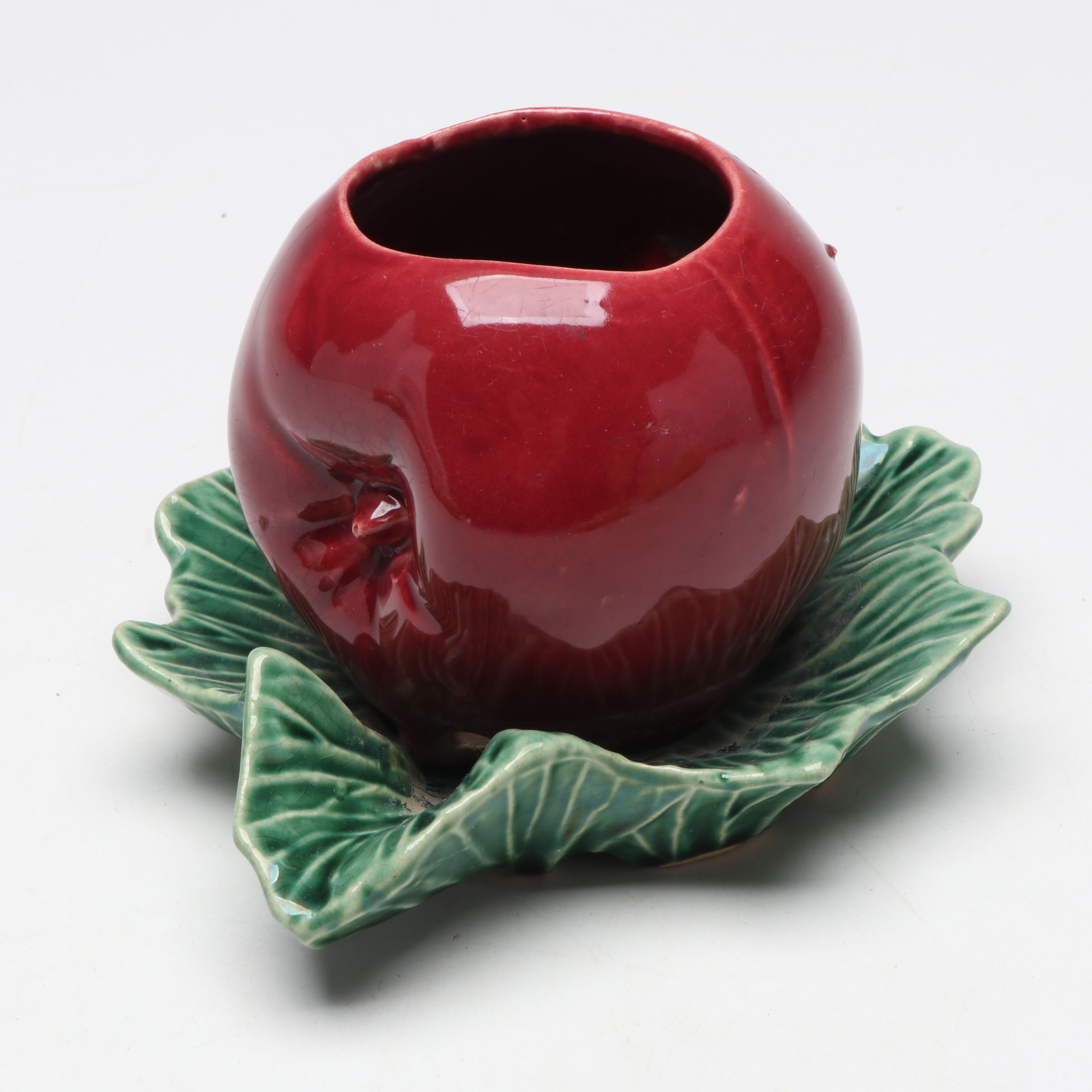 McCoy Pottery Yellow Grape Vase with Wall Pocket and Ceramic Figural Planters